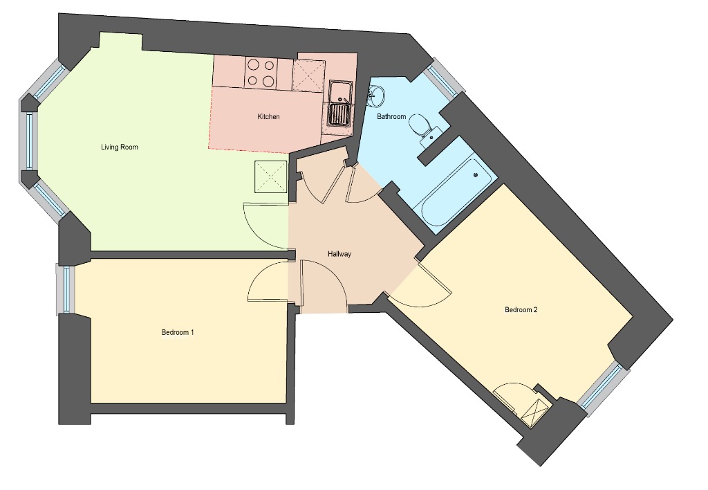 2 Bedrooms Flat to rent in Oban Drive, North Kelvinside, Glasgow G20