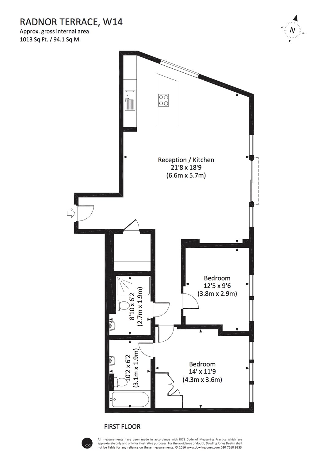 2 Bedrooms Flat to rent in Benson House, 4 Radnor Terrace, Kensington, London W14