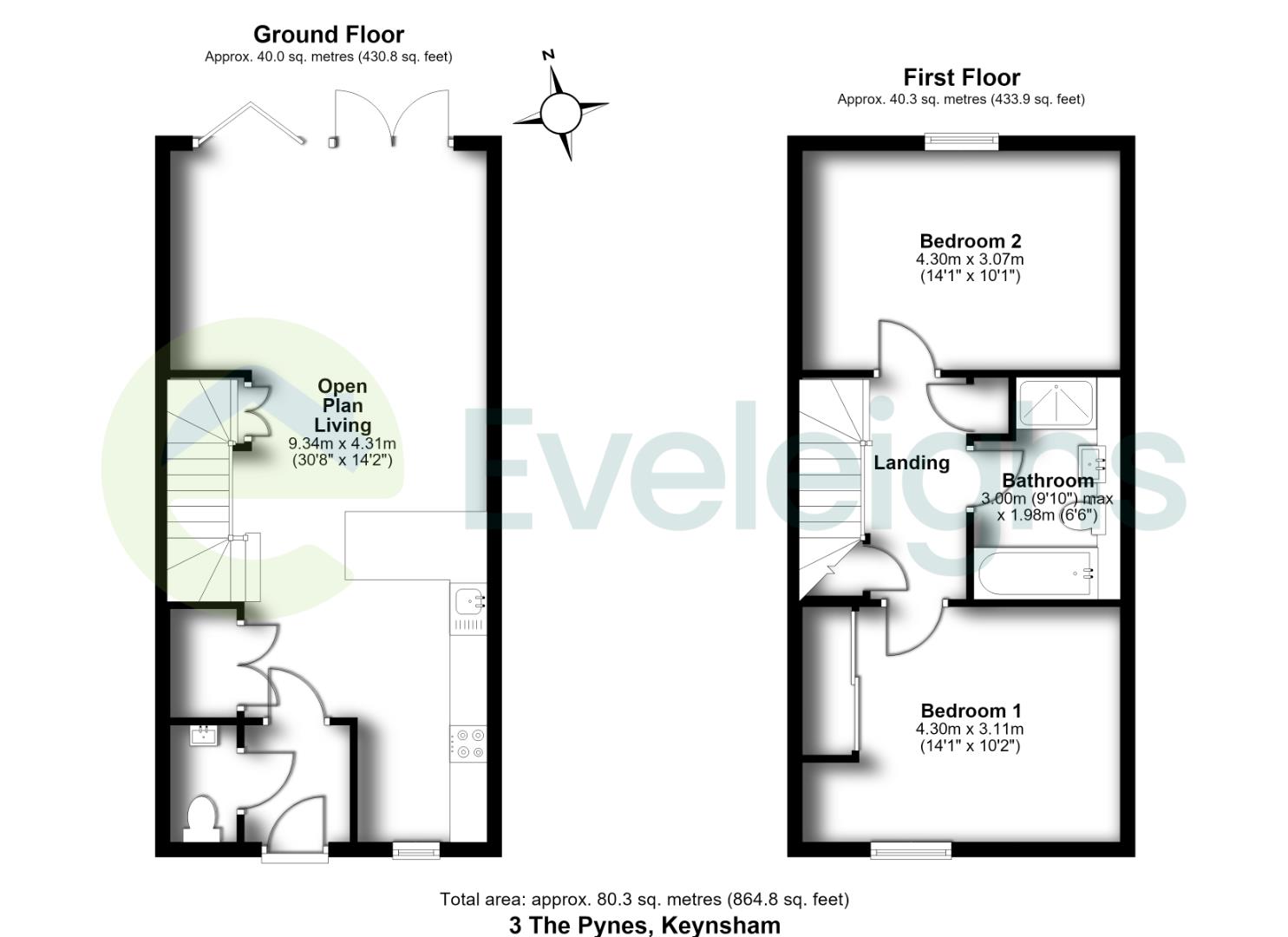3, The Pynes, Bristol floorplan