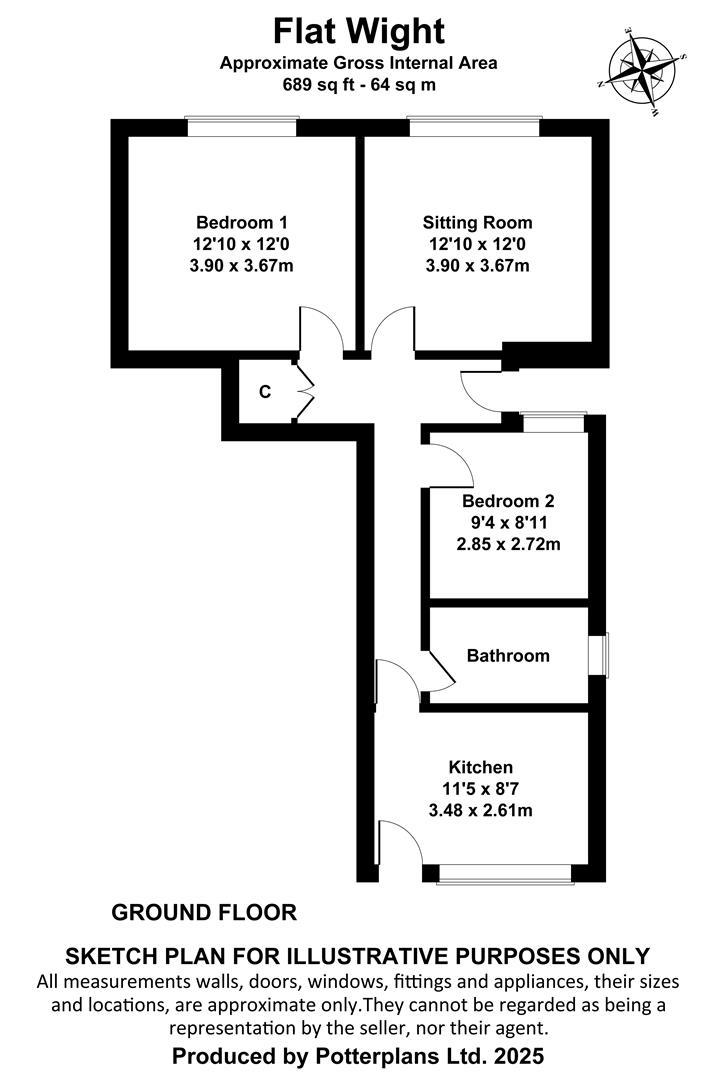 Flat 3, King's House, Bembridge floorplan
