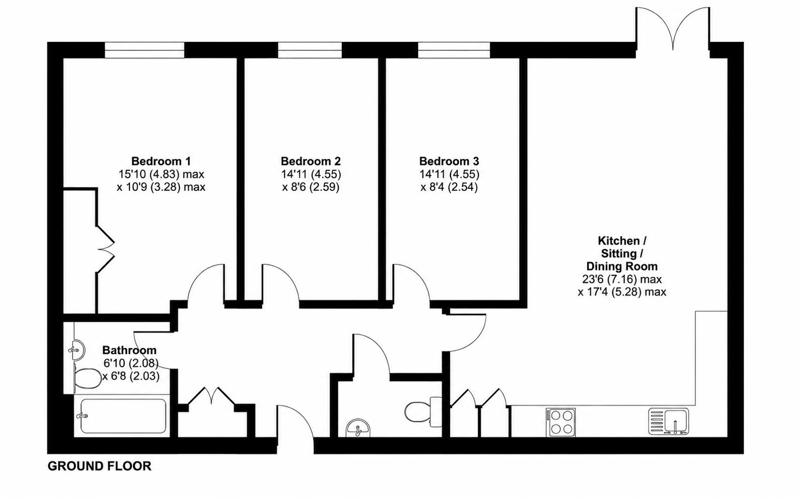Autumn Court, Flat 6, Spring Gardens, Romford floorplan