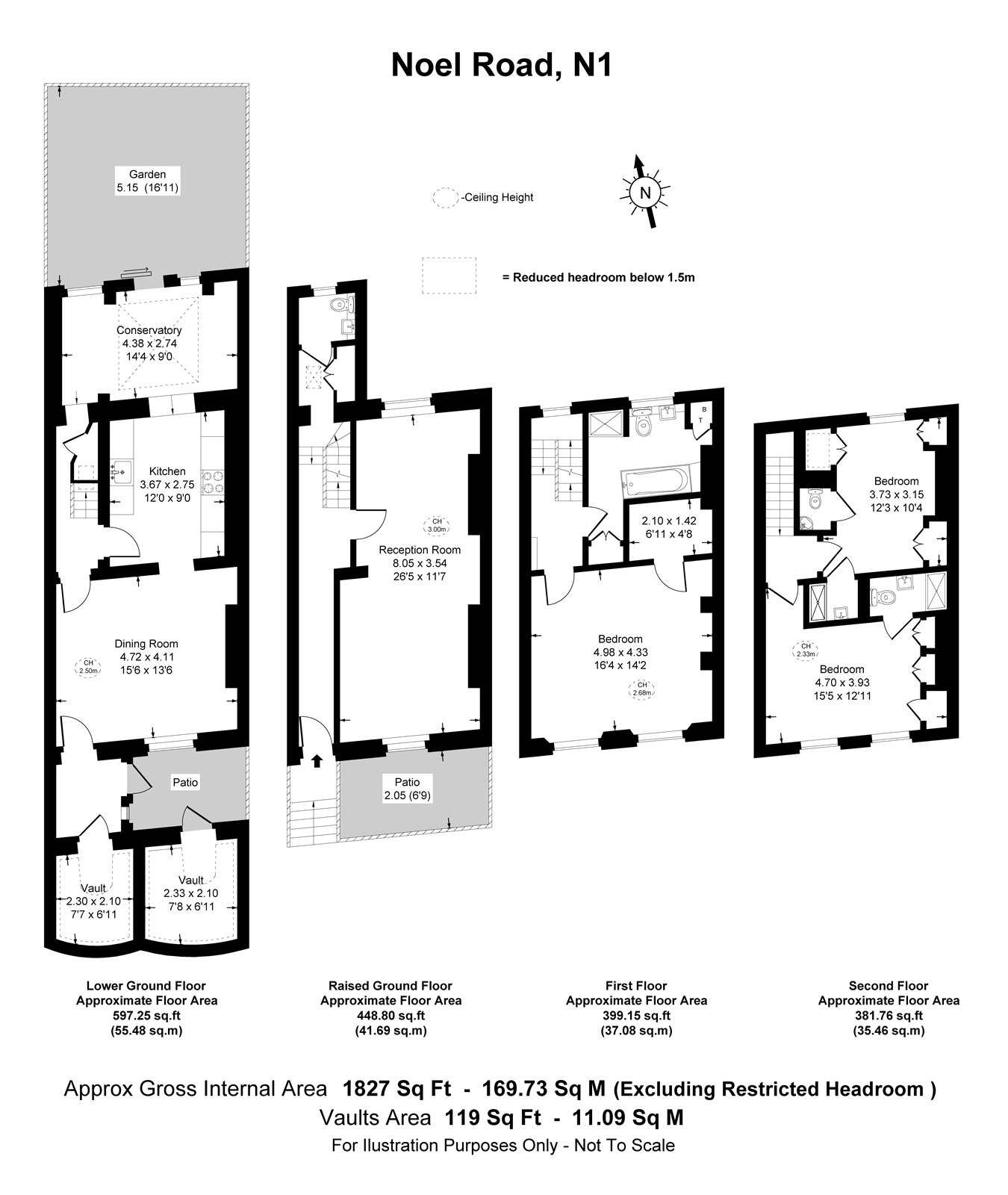 Noel Road, Angel, Islington, London N1, 3 bedroom terraced house for