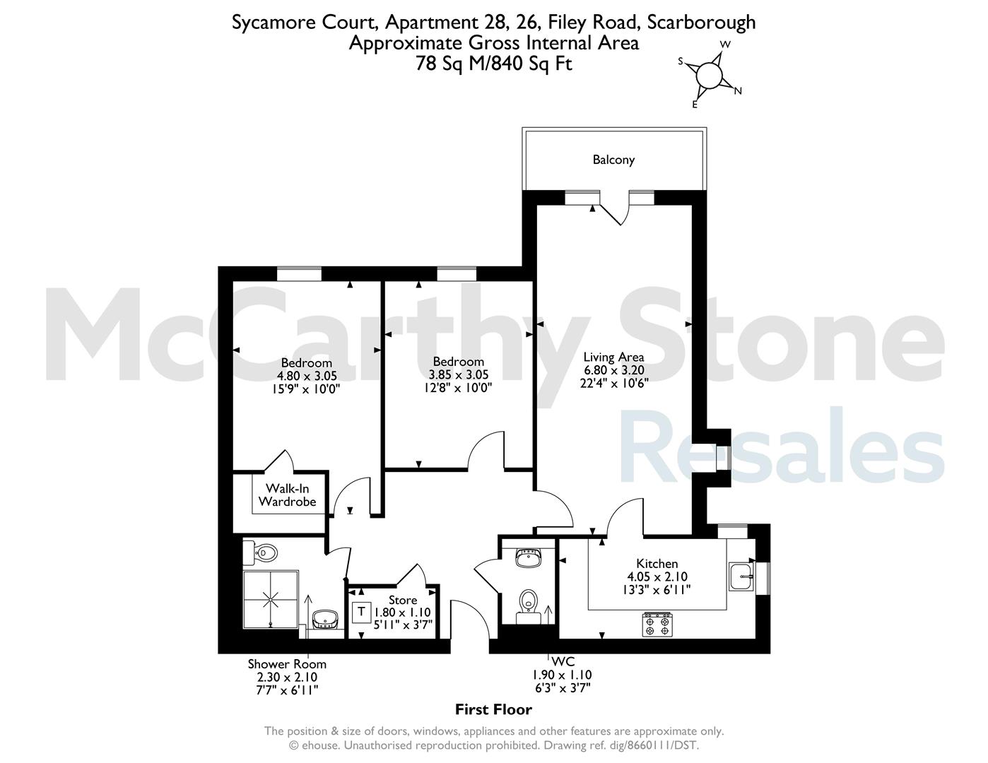 28 Sycamore Court, Filey Road, Scarborough floorplan