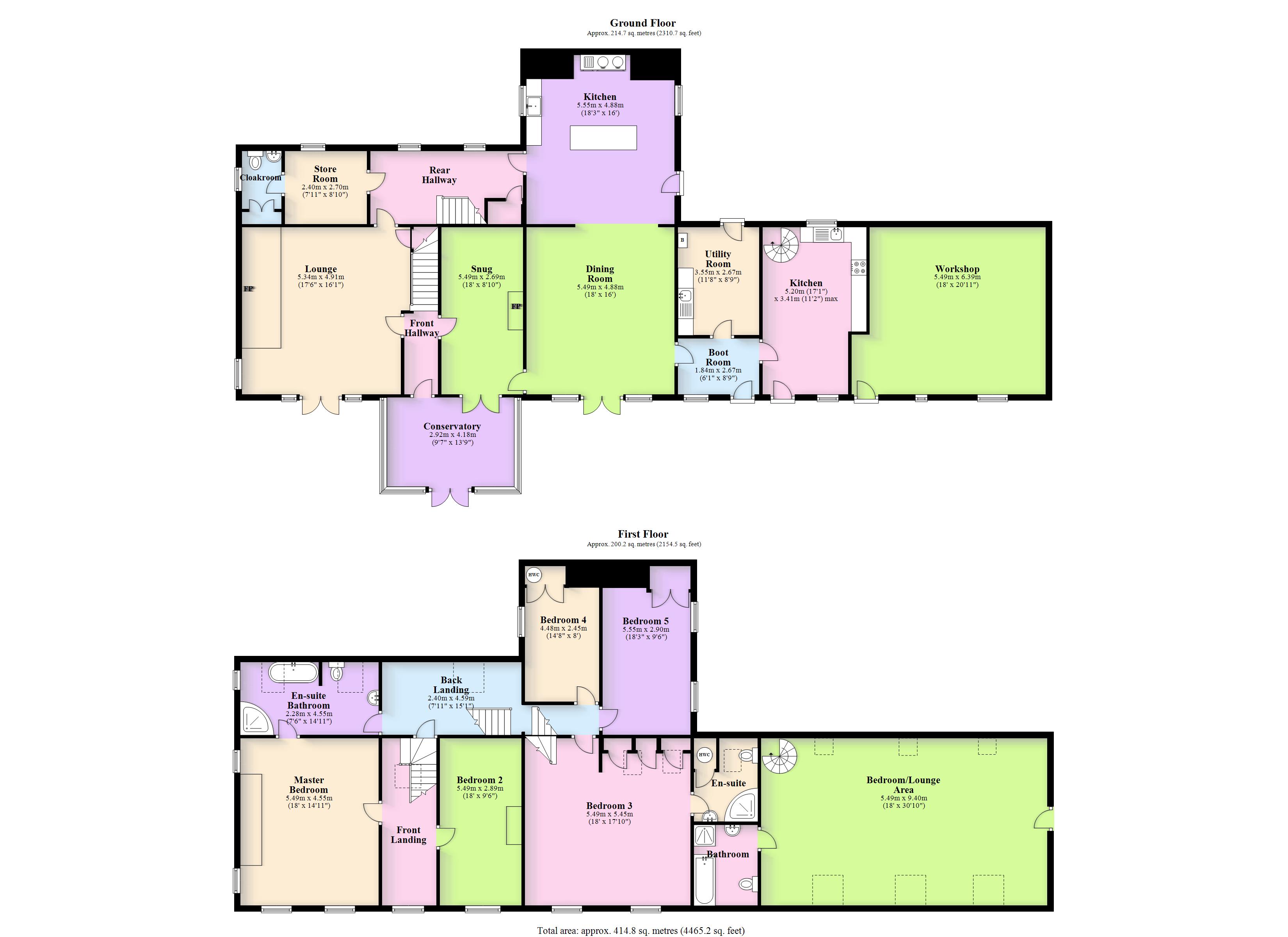 Frongog Farmhouse, Aberystwyth floorplan
