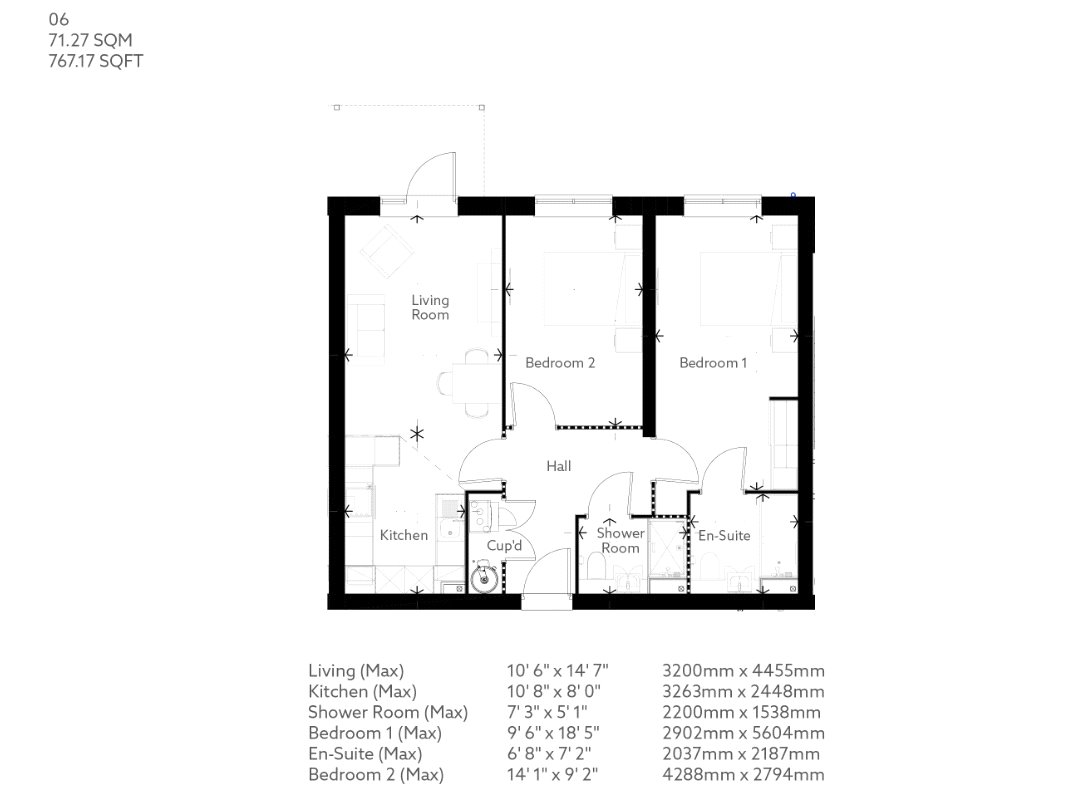Flat 10, Corn Mill Place, 8, Mill Road, Sevenoaks floorplan