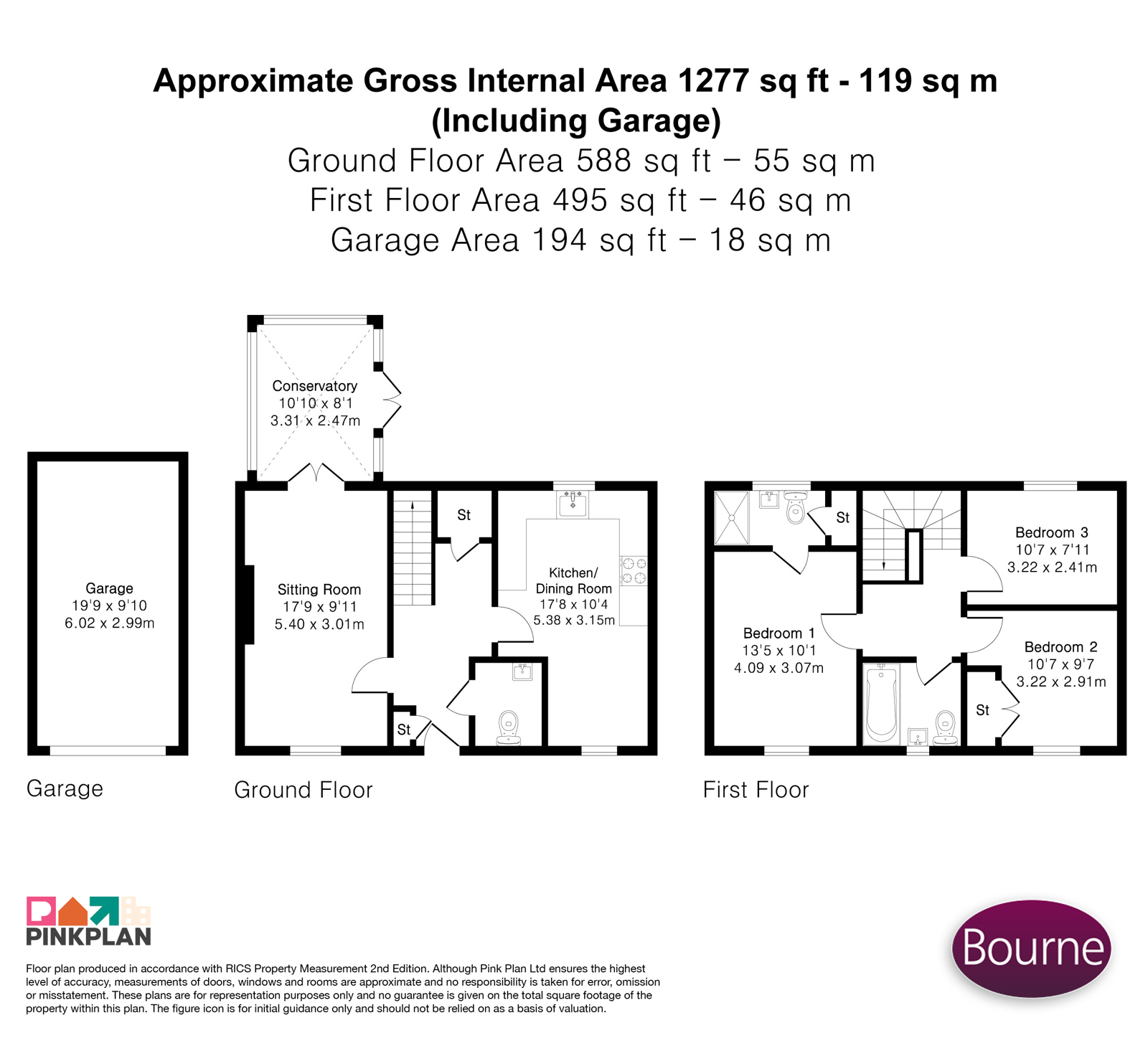 9, Melrose Close, Farnham floorplan