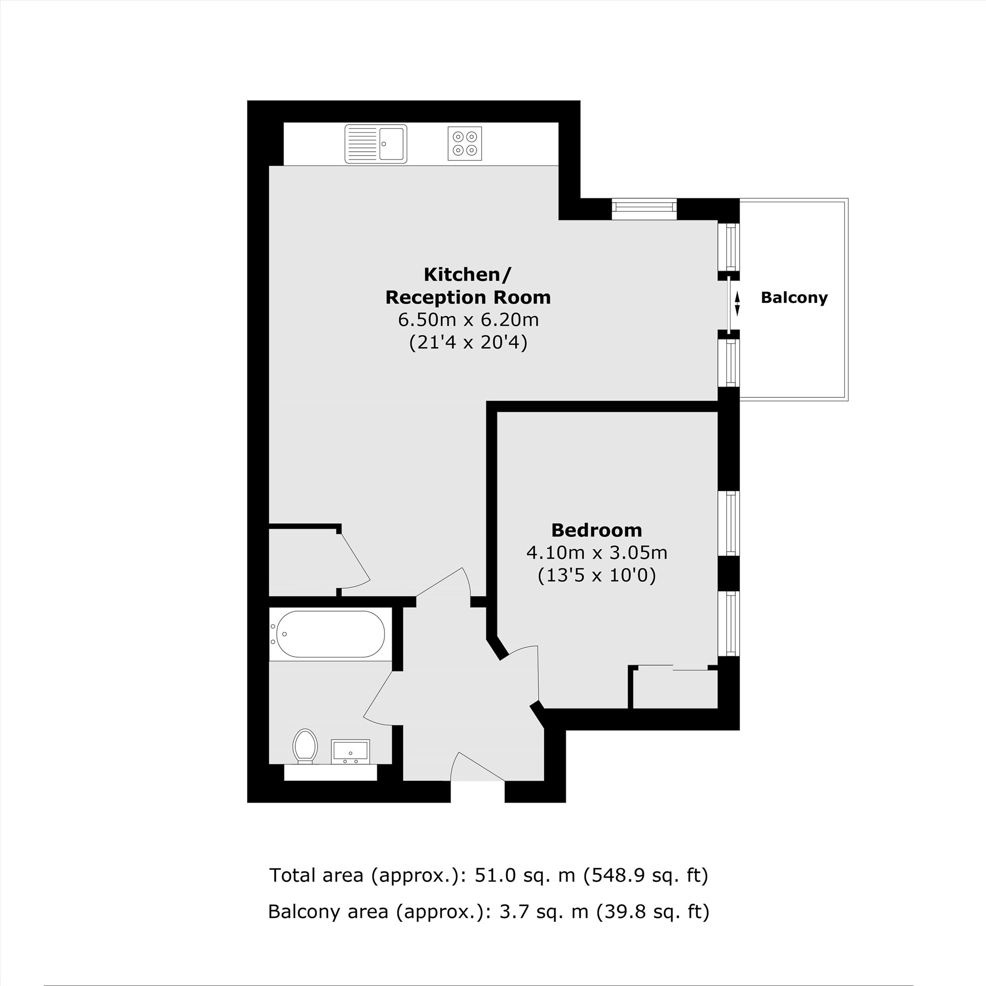 Flat 5, Linea Court, 30, Bow Common Lane, London floorplan