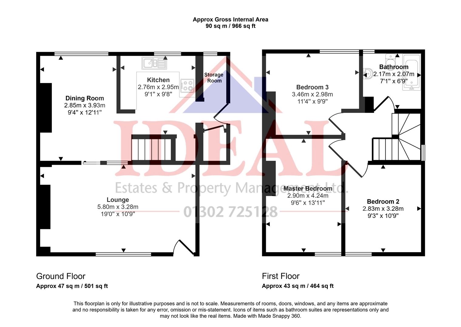26, Central Avenue, Woodlands, Doncaster floorplan