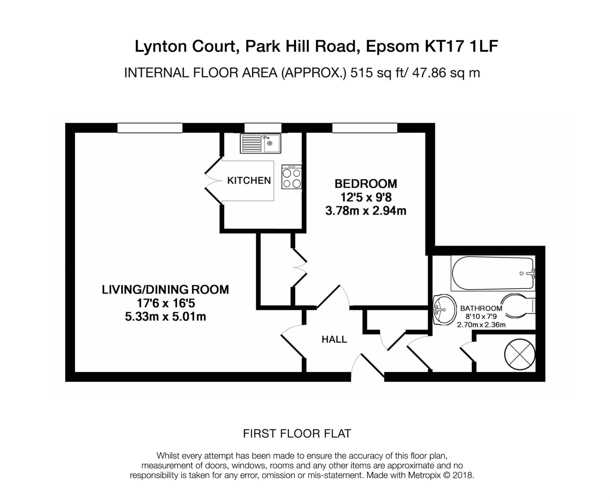 1 Bedrooms Flat for sale in Park Hill Road, Epsom KT17