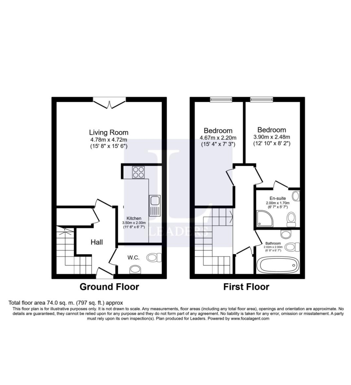 Flat 3, City Apartments, 33, City Road, Cheshire floorplan