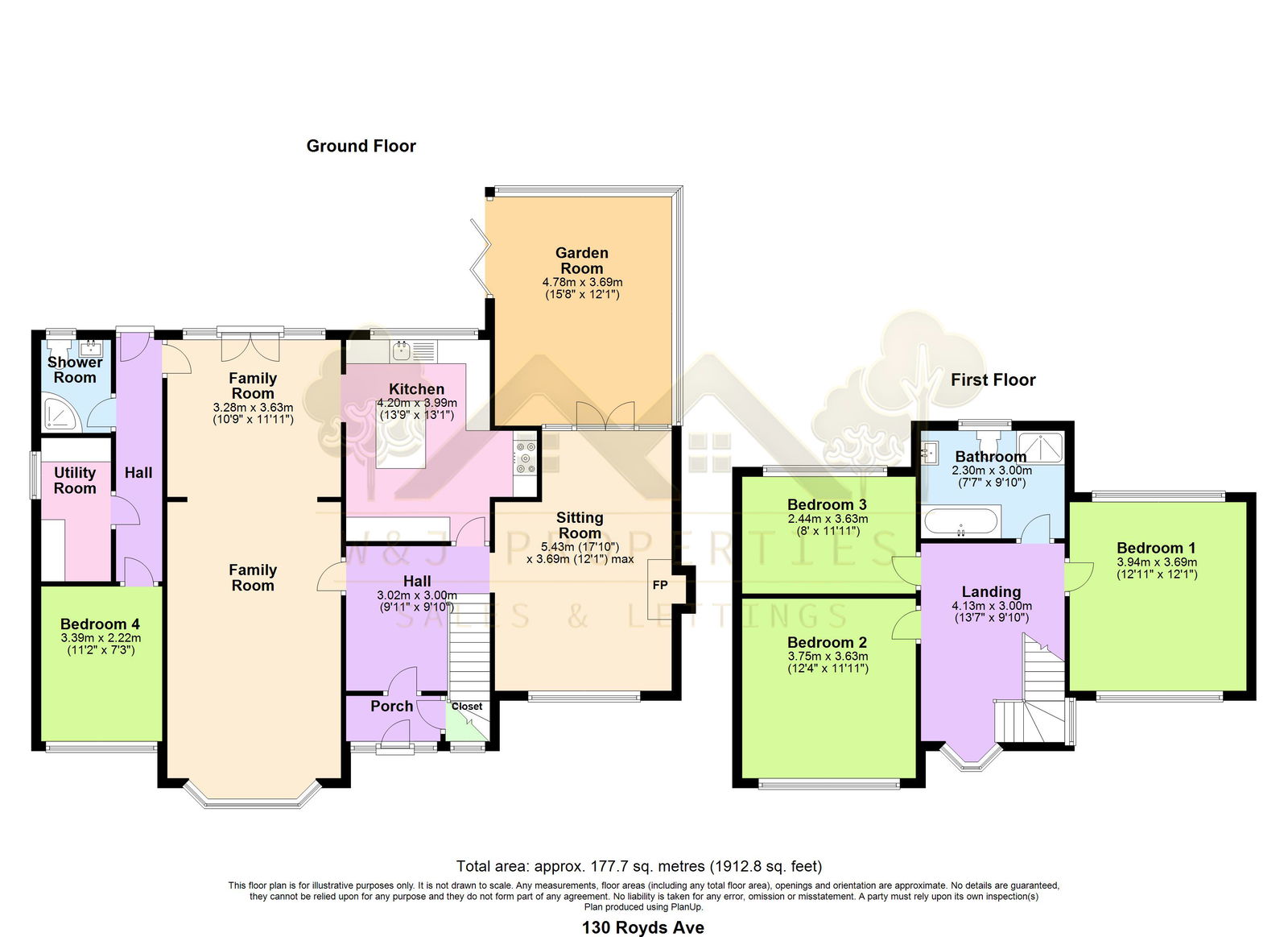 130, Royds Avenue, Accrington floorplan