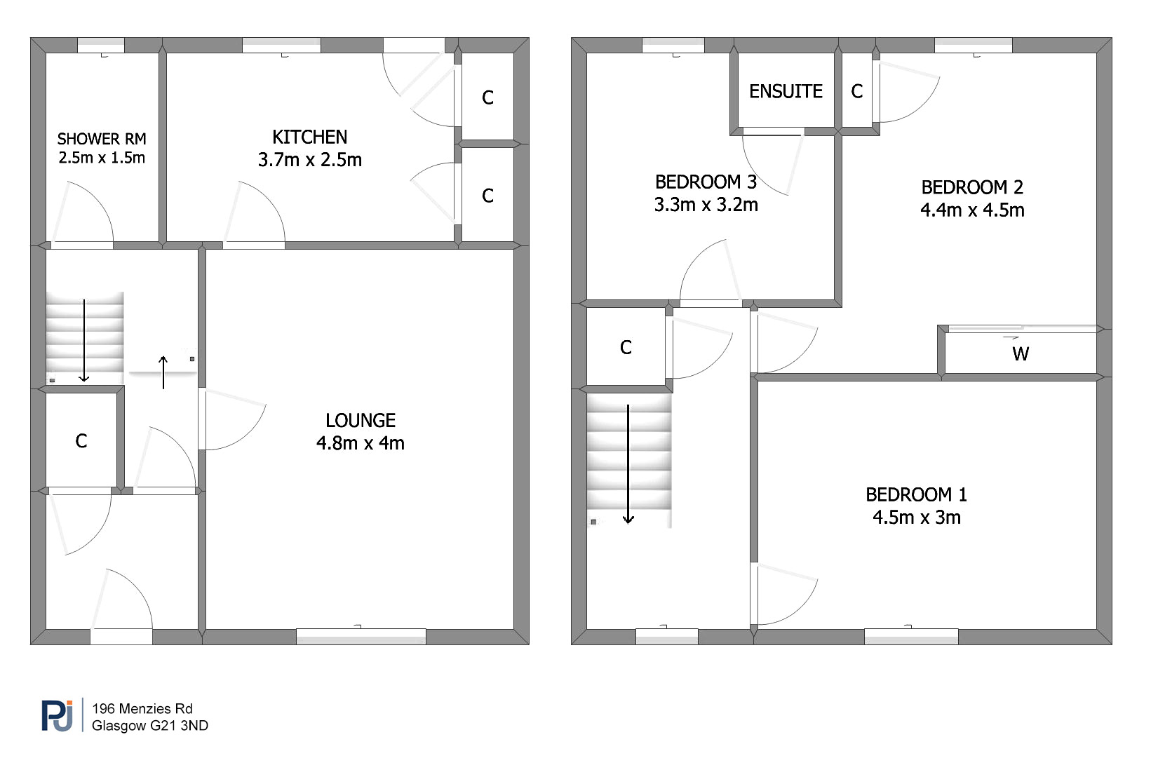 196 Menzies Road, Glasgow floorplan