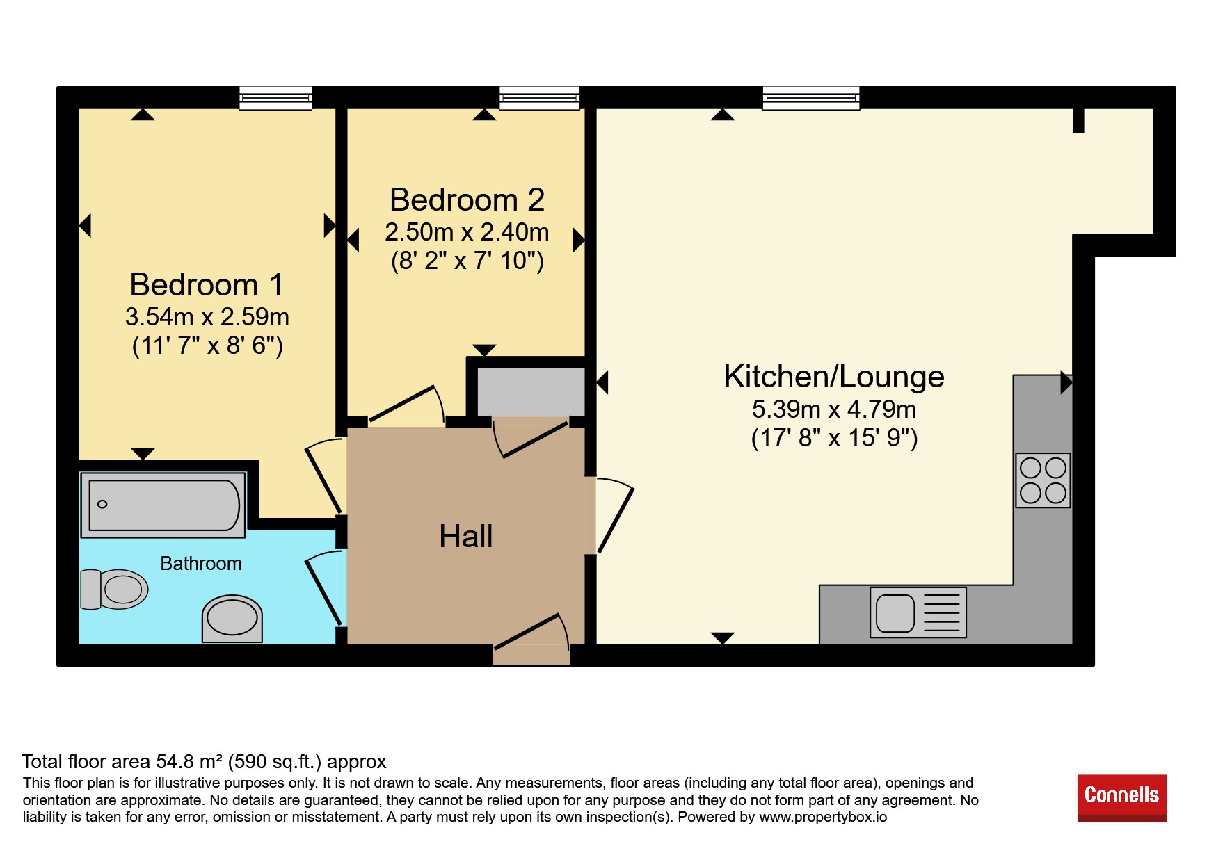 Flat 32, Waterside Place, Castle Street, Taunton floorplan