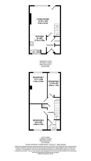 3 Bedrooms Flat for sale in Middlesex Court, Addlestone KT15