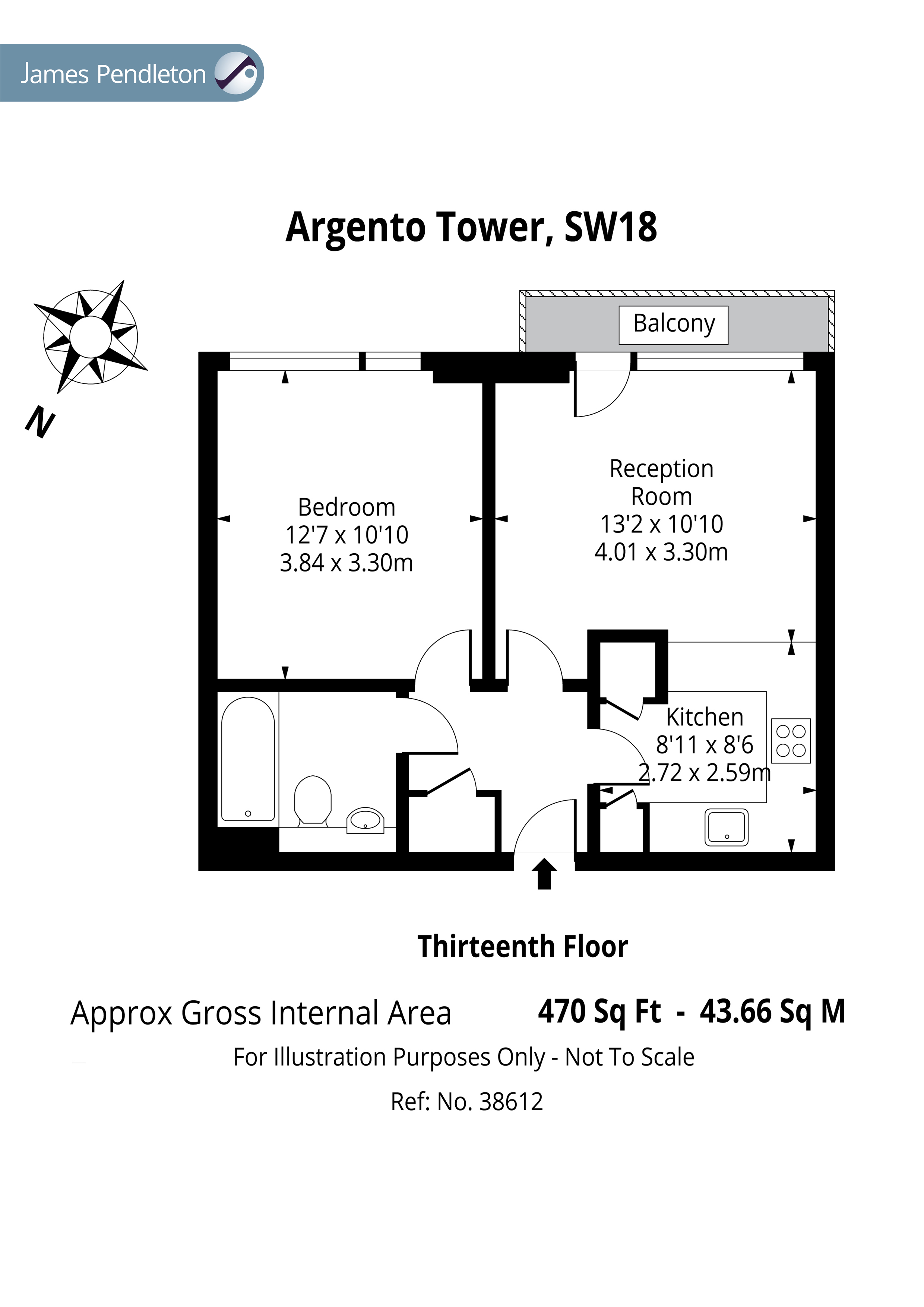 1 Bedrooms Flat for sale in 65 Argento Tower, Mapleton Road, Wandsworth, London SW18