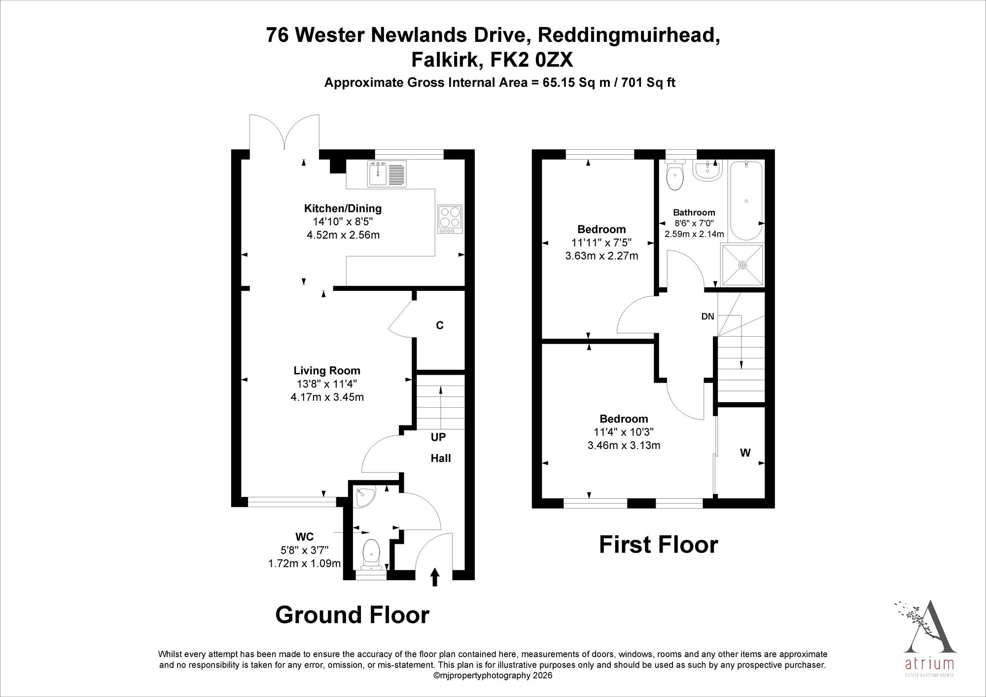 76 Wester Newlands Drive, Falkirk floorplan