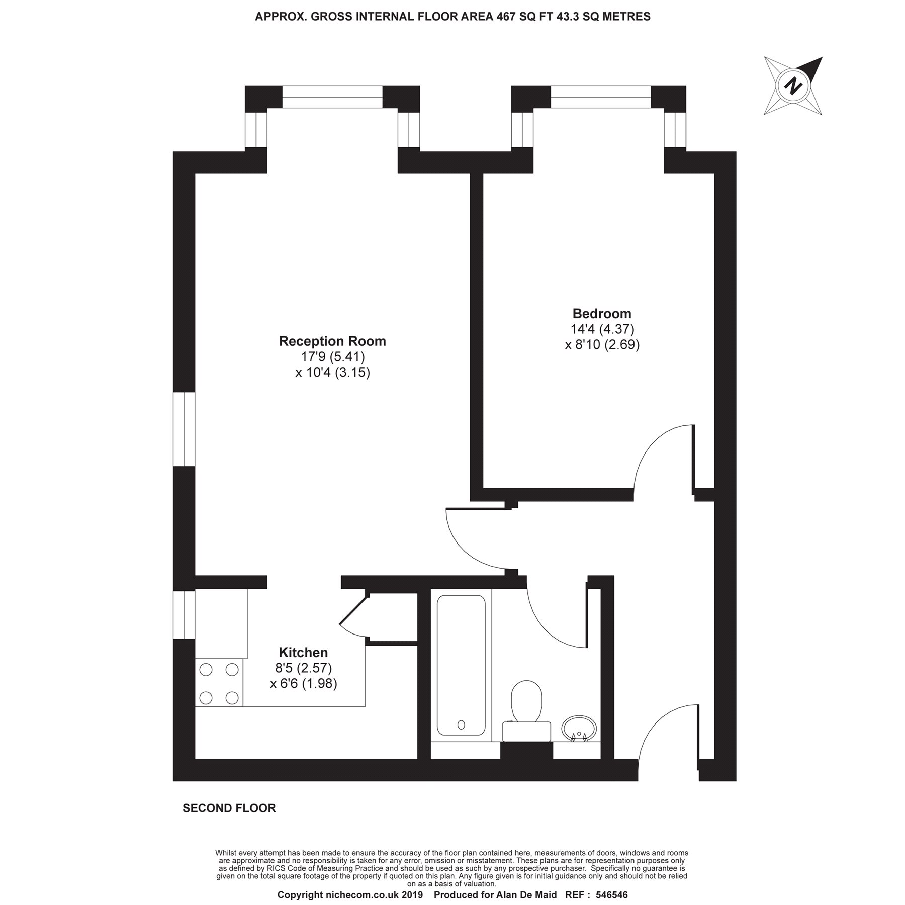 Flat 11, Baydon Court, 2-8, Durham Avenue, Bromley floorplan