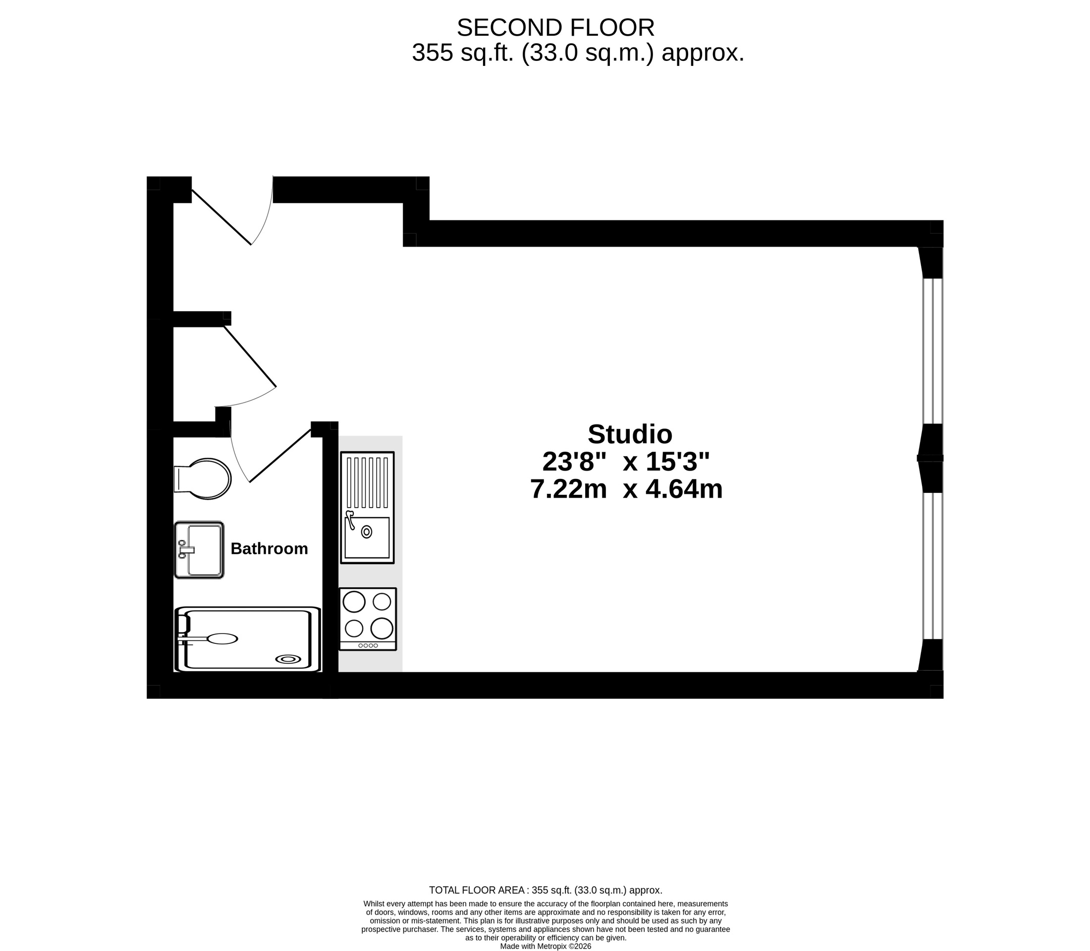 Apartment 26, Decourcy House, Upper York Street, Bristol floorplan