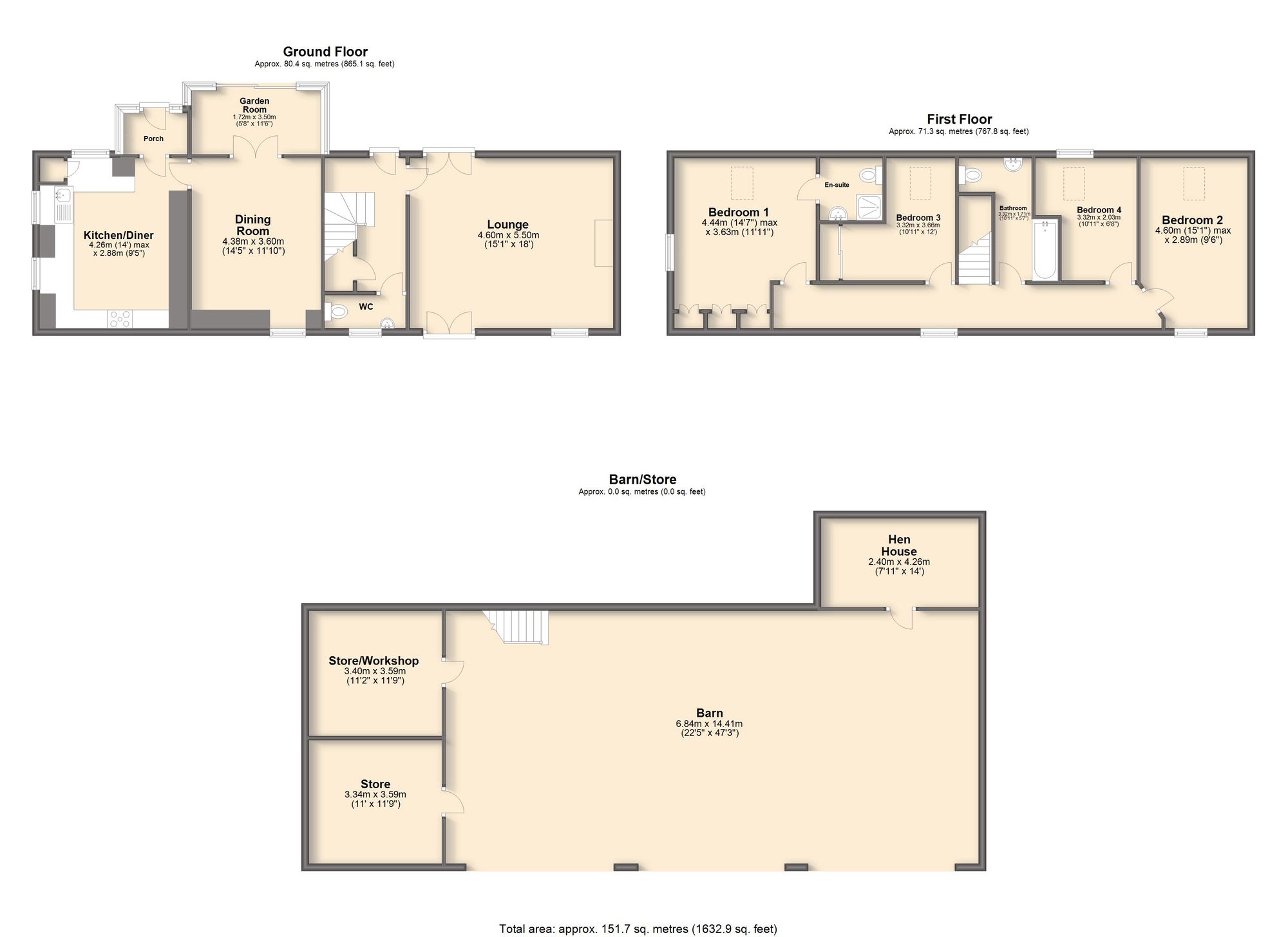 The Old Barn, Chesterfield floorplan