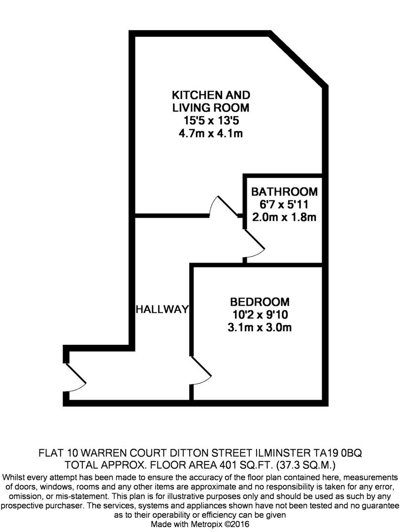 Flat 10, Warren Court, Ditton Street, Ilminster floorplan