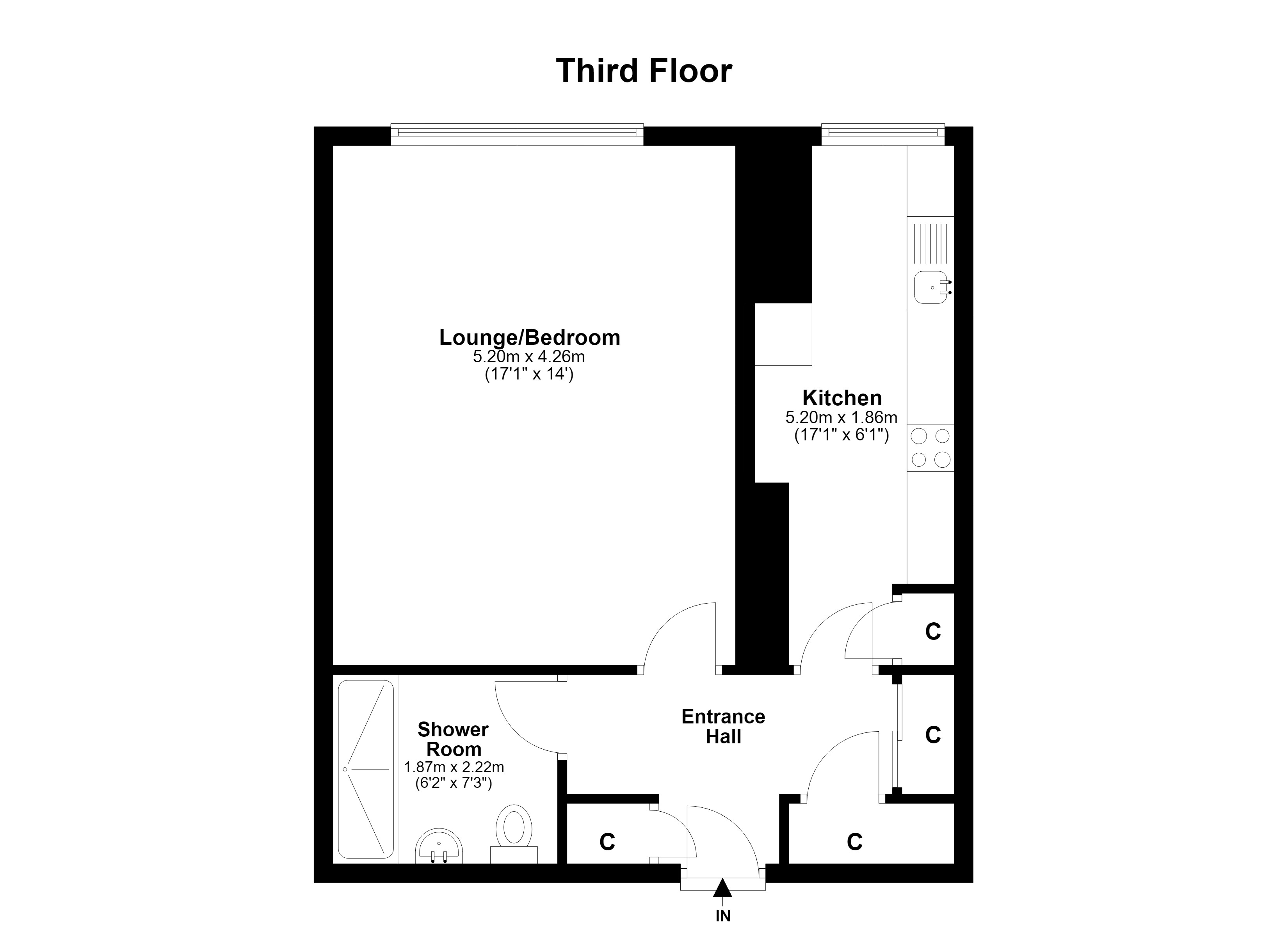 1/36, Bothwell House, Edinburgh floorplan