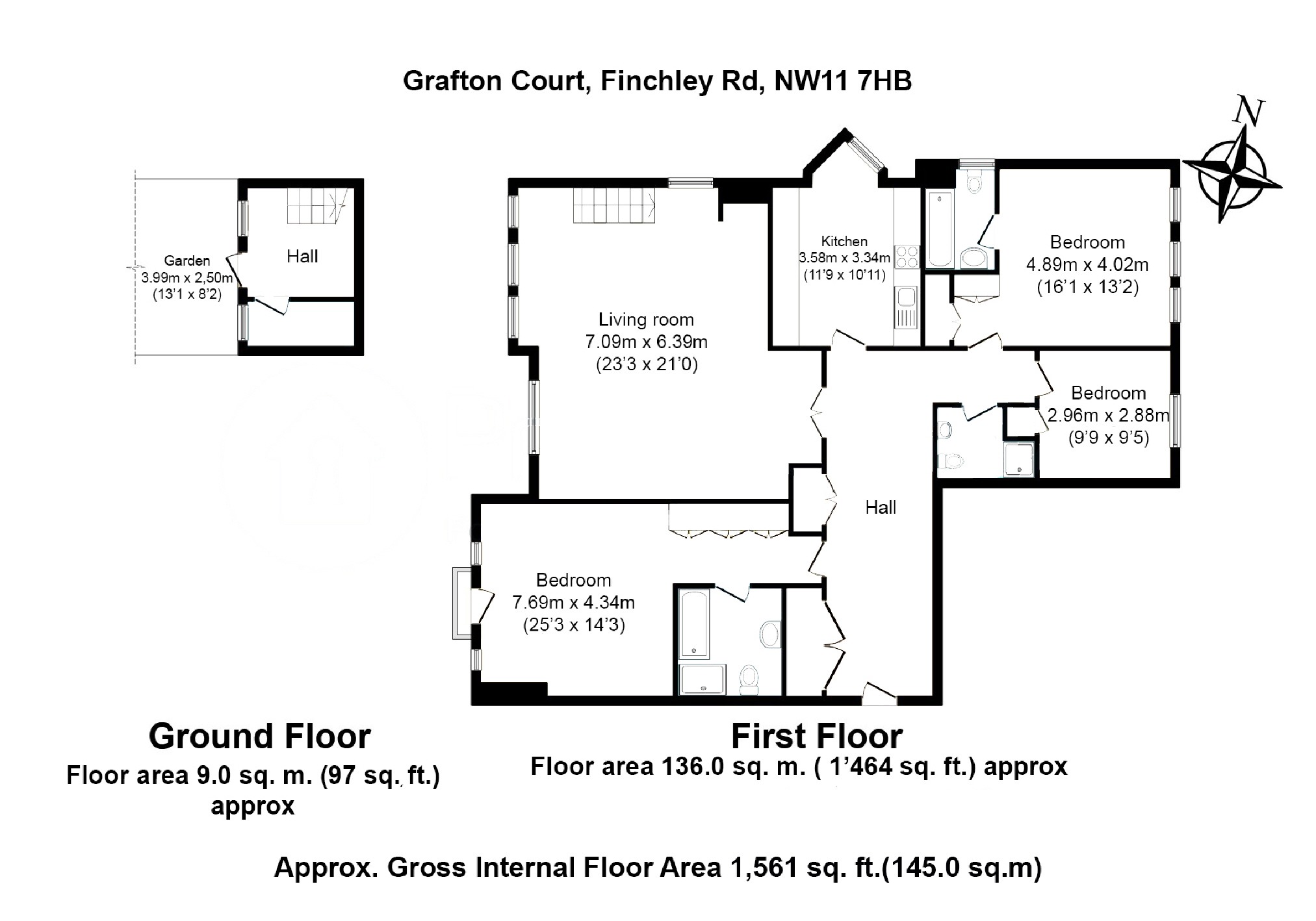3 Bedrooms Flat for sale in Finchley Road, Temple Fortune NW11