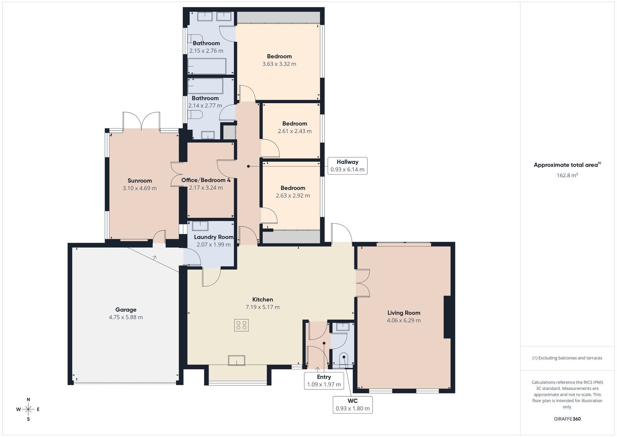 2 The Copse, Washington floorplan