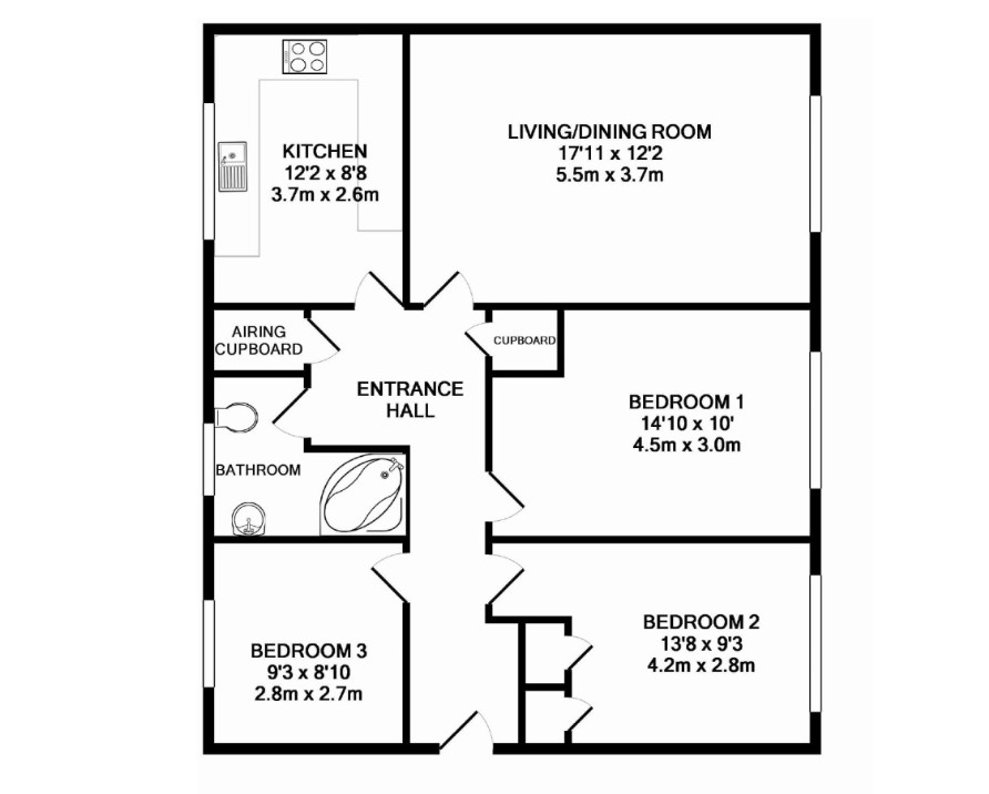 75, Montomery Road, Farnborough floorplan