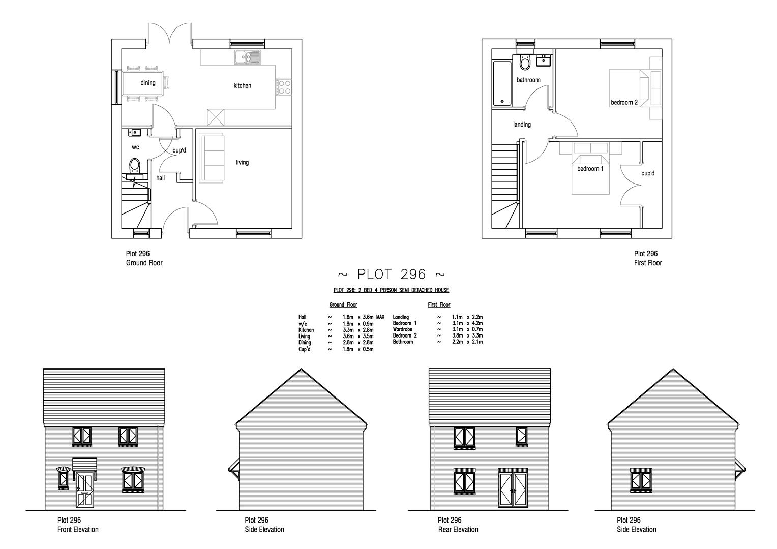 Plot 296 Curtis Fields, 2 Blossom Grove, Weymouth floorplan