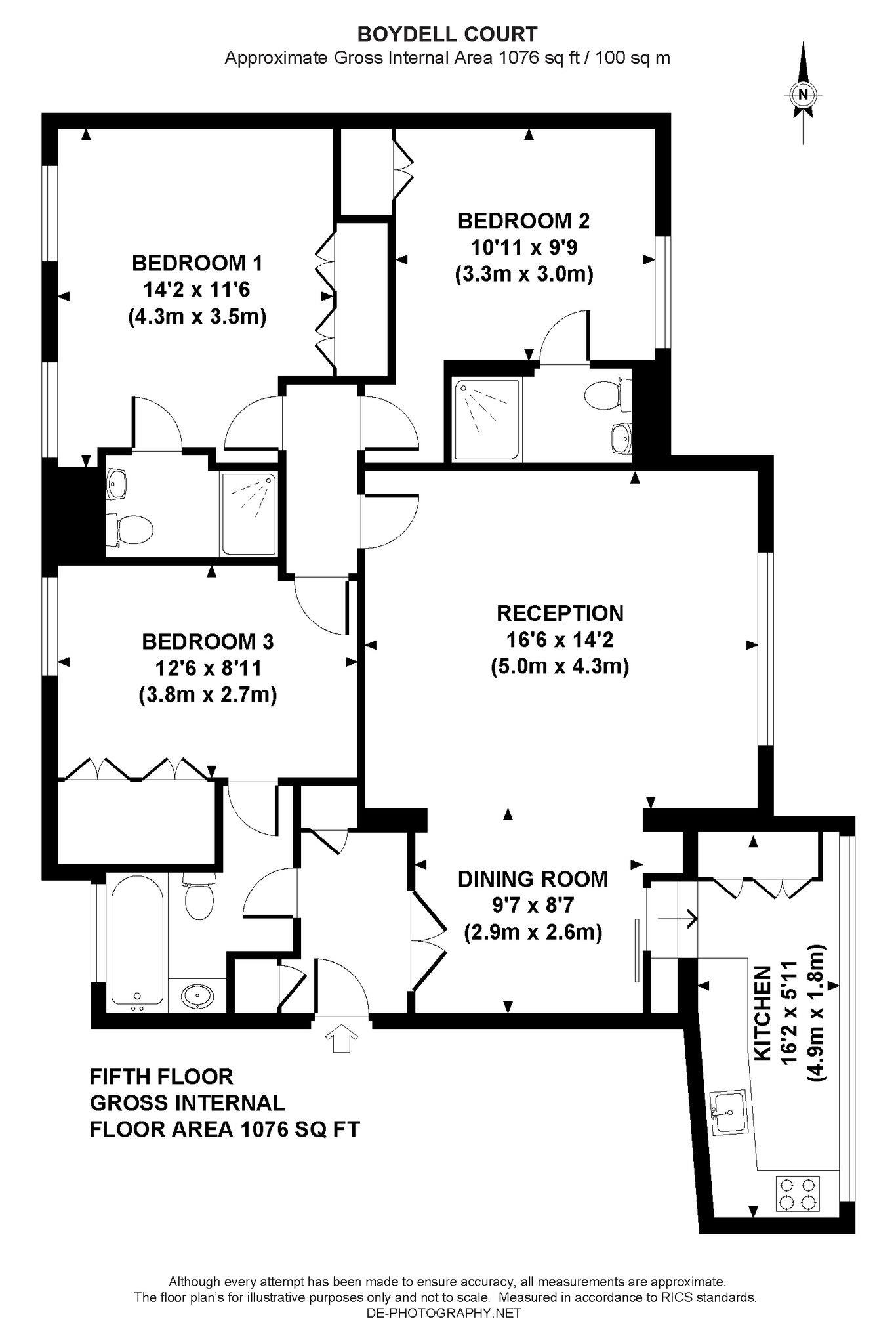 3 Bedrooms Flat to rent in Boydell Court, St John`S Wood, London NW8