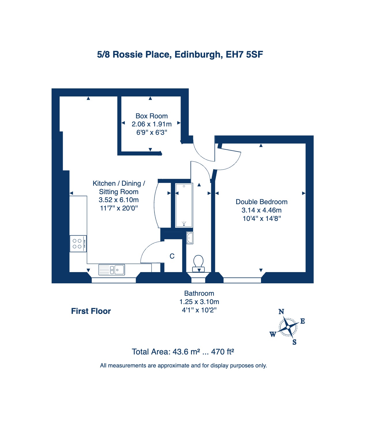 5/8, Rossie Place, Edinburgh floorplan