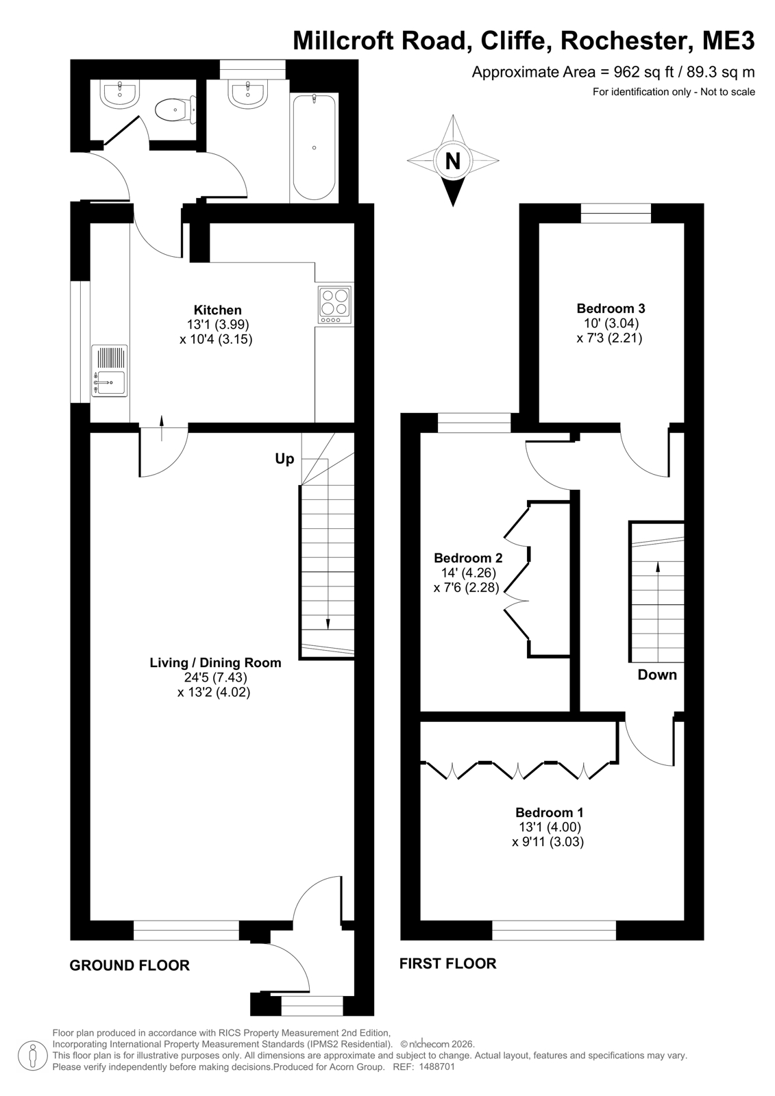 4, Millcroft Road, Rochester floorplan