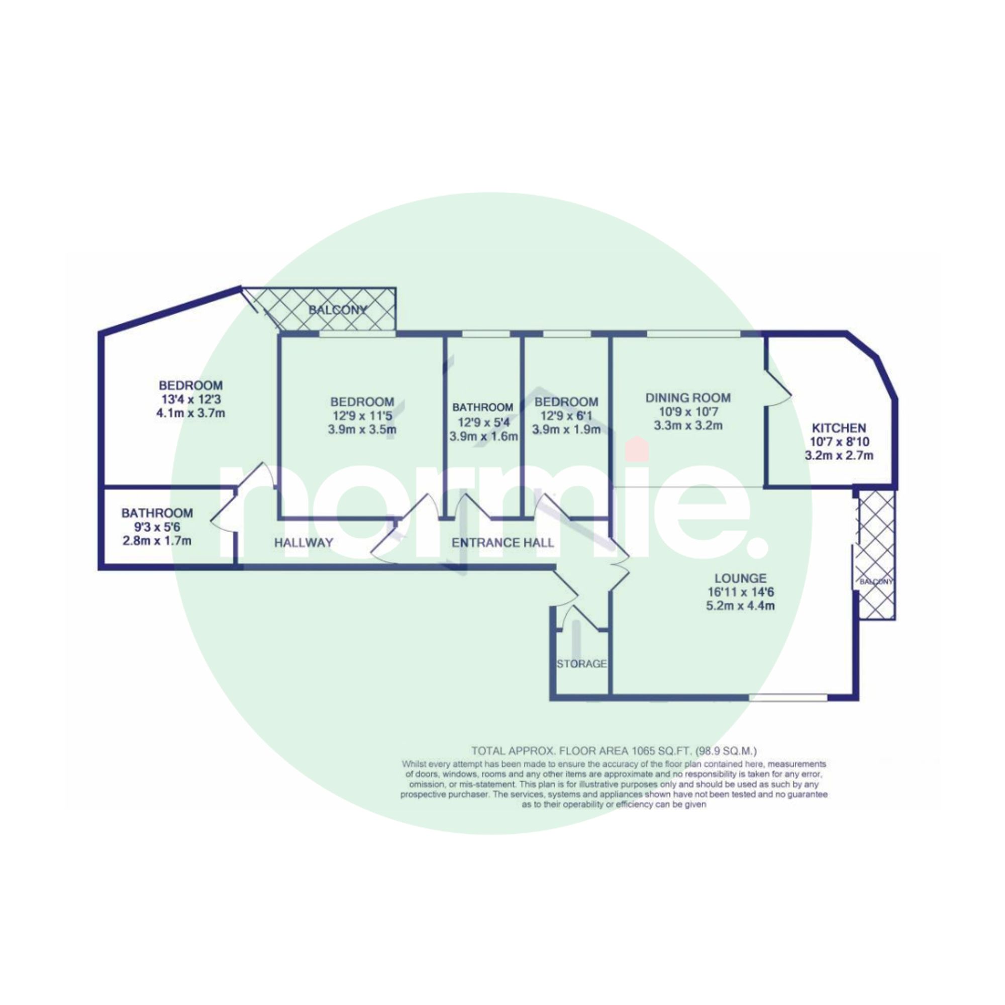 Flat 14, Tower Grange New Hall Road, Salford floorplan