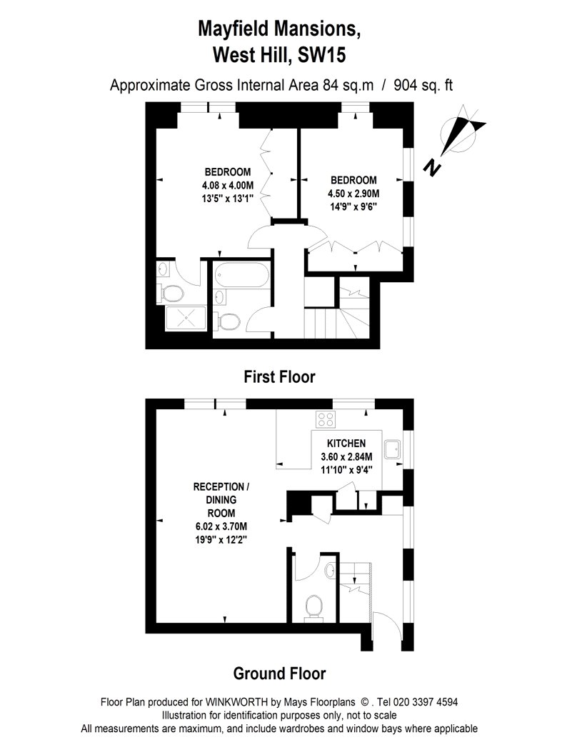 Flat 14,, Mayfield Mansions, London floorplan