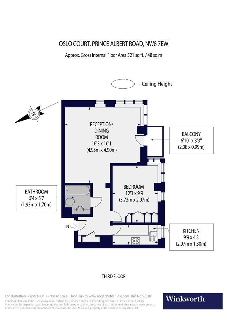 65, Oslo Court, St John's Wood floorplan