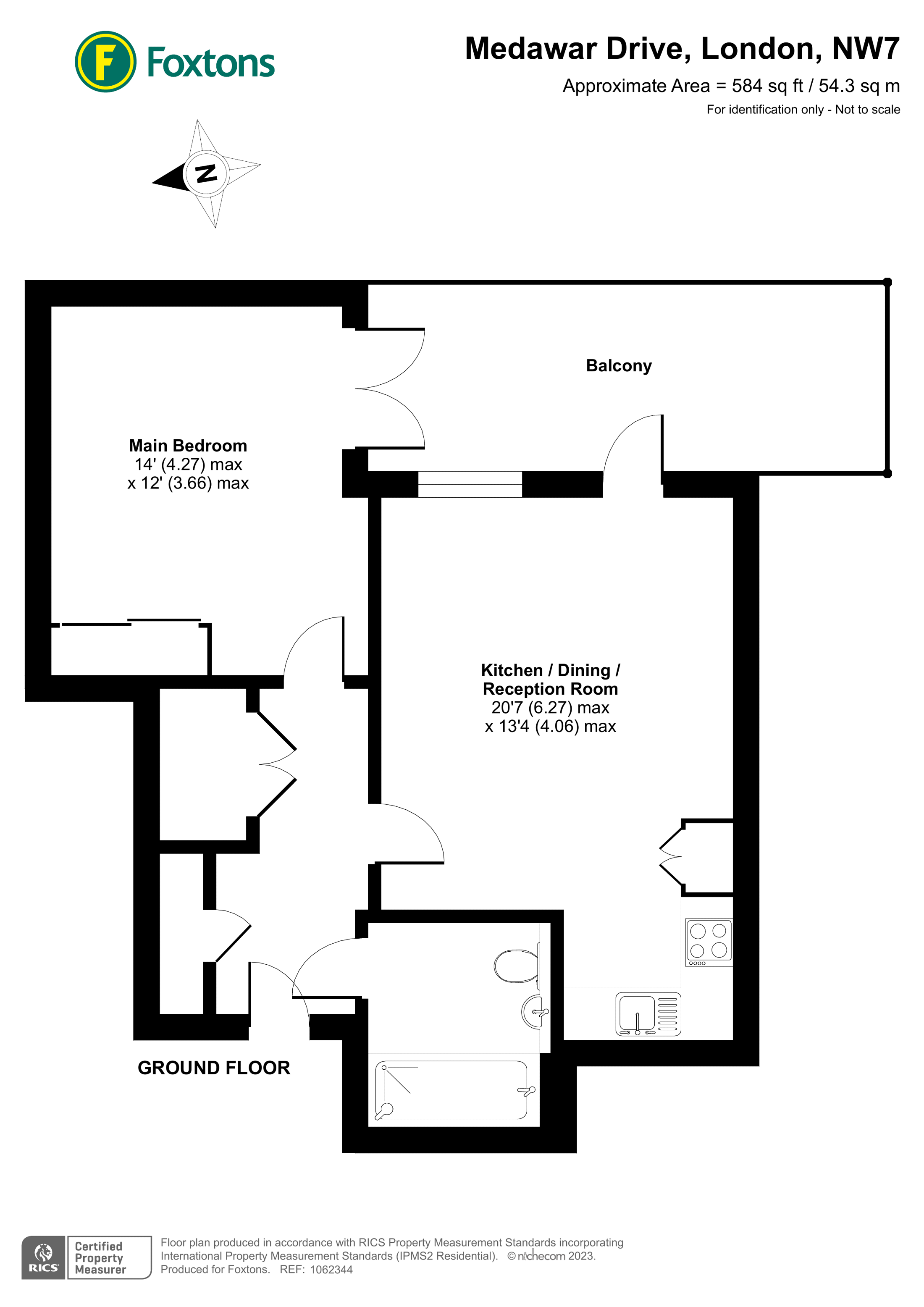 Medarwar Drive, Mill Hill NW7, 1 bedroom flat to rent 66171403