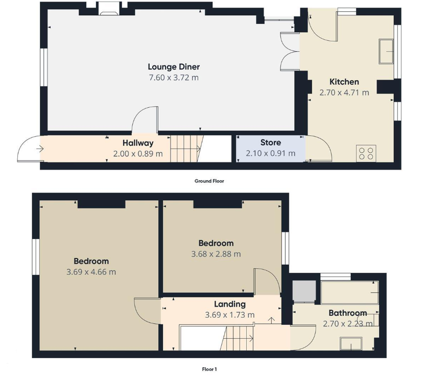 3, Leigh Sinton Road, Malvern floorplan
