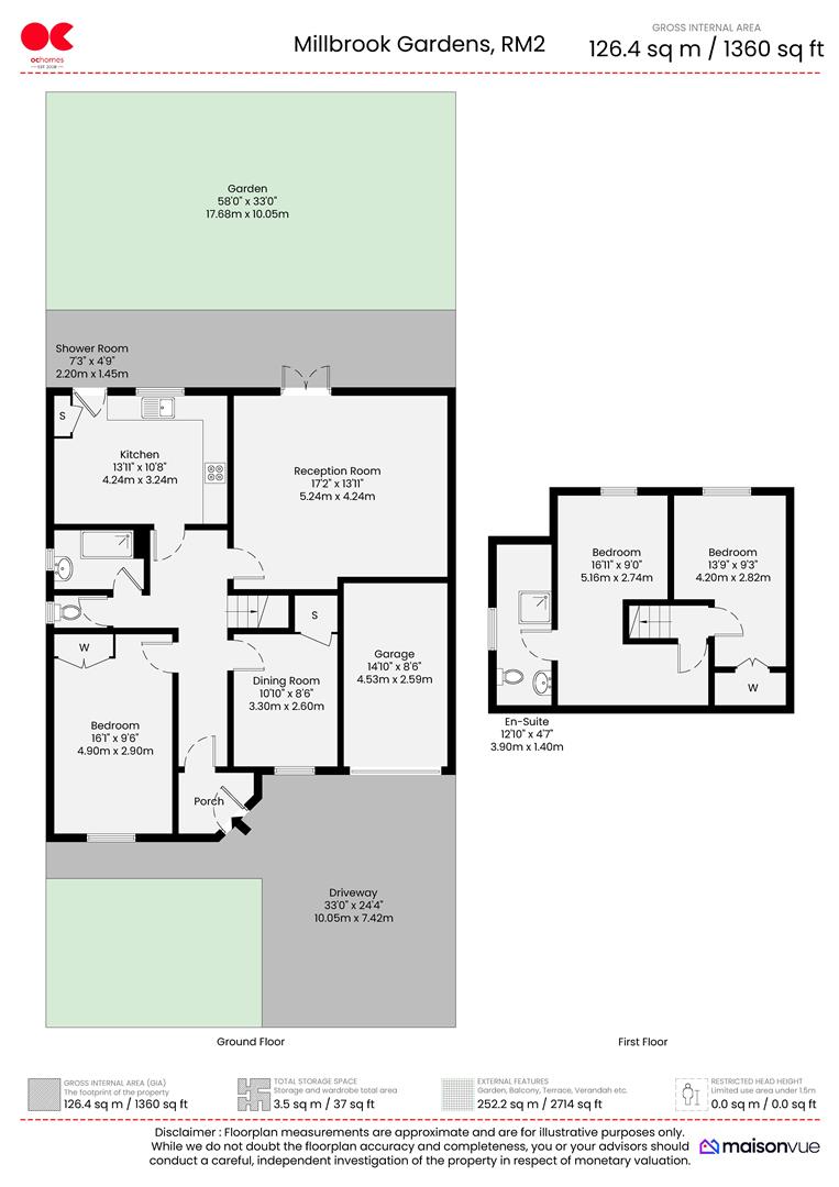 35, Millbrook Gardens, Gidea Park floorplan
