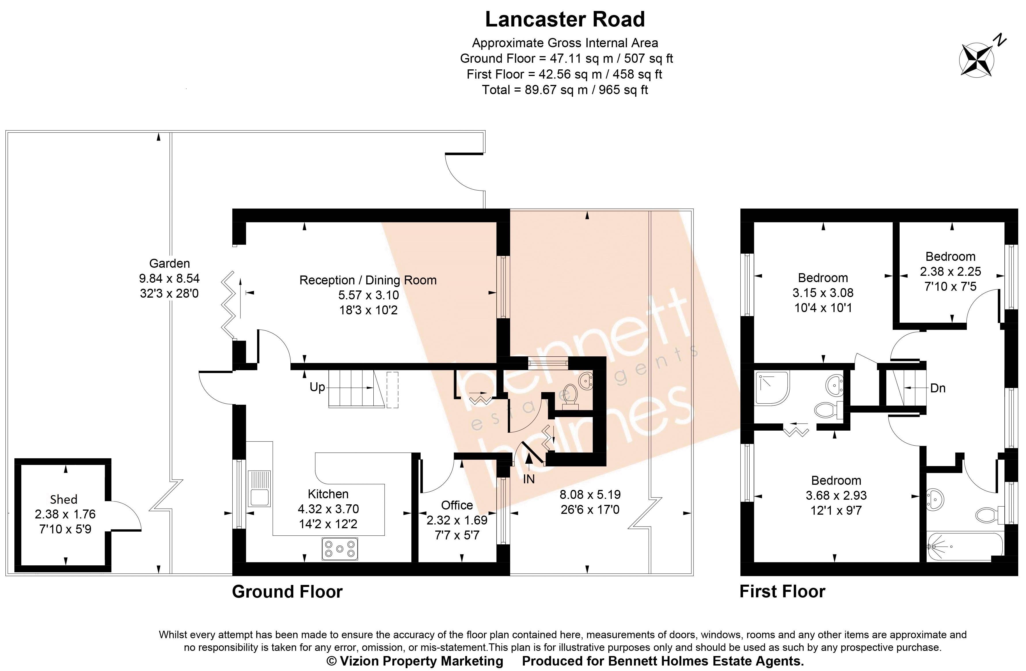 102, Lancaster Road, Northolt floorplan