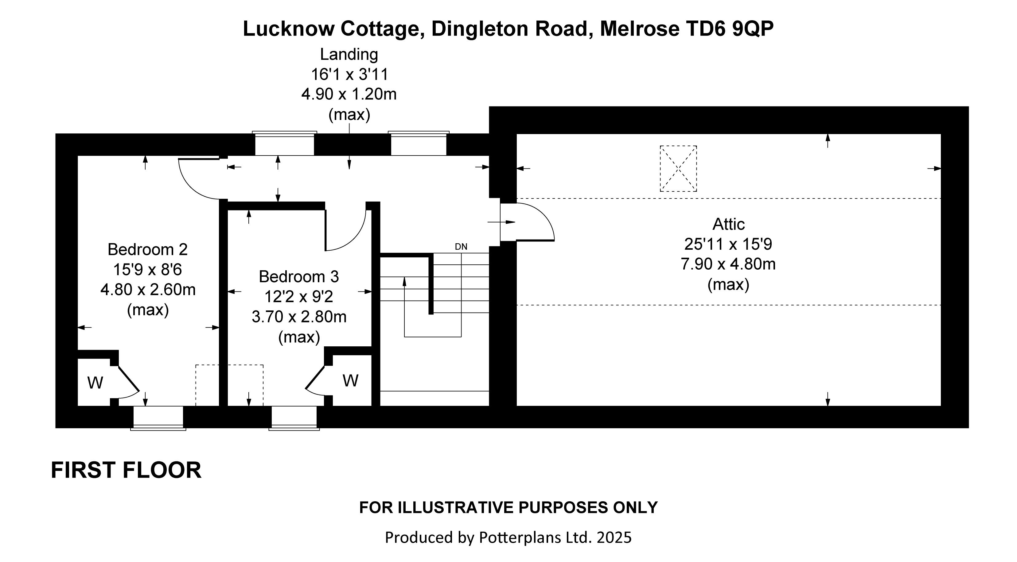 Lucknow Cottage,, Dingleton Road, Melrose floorplan