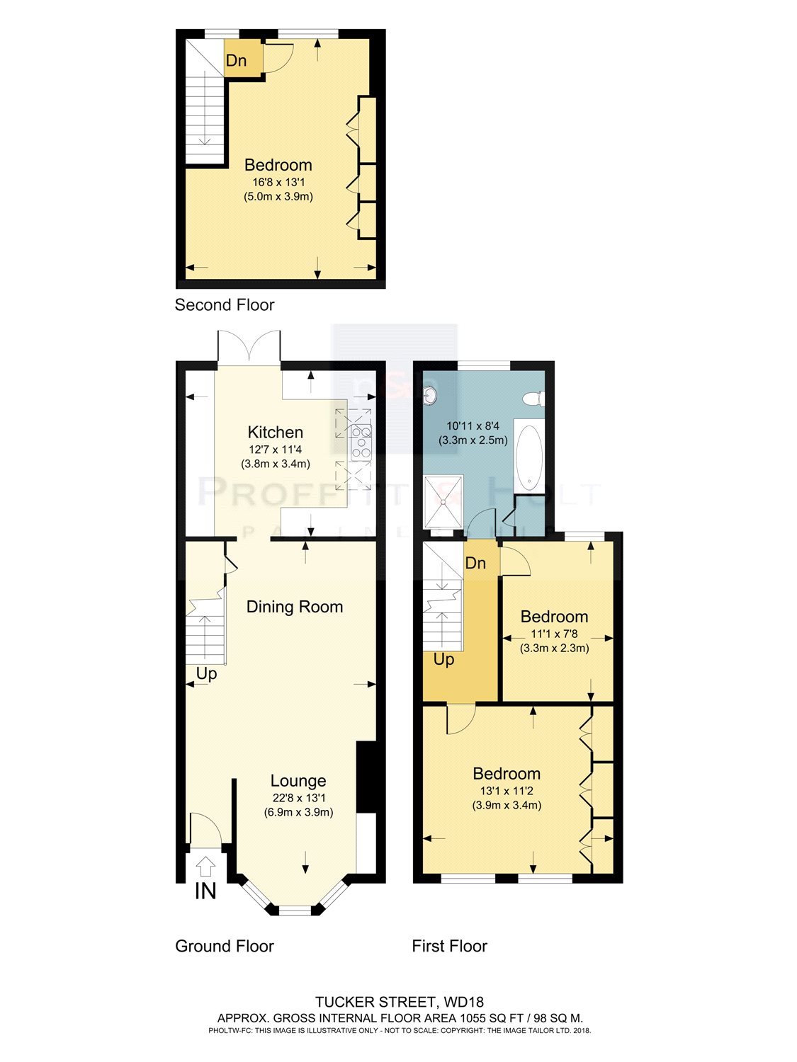 3 Bedrooms Terraced house for sale in Tucker Street, Watford WD18