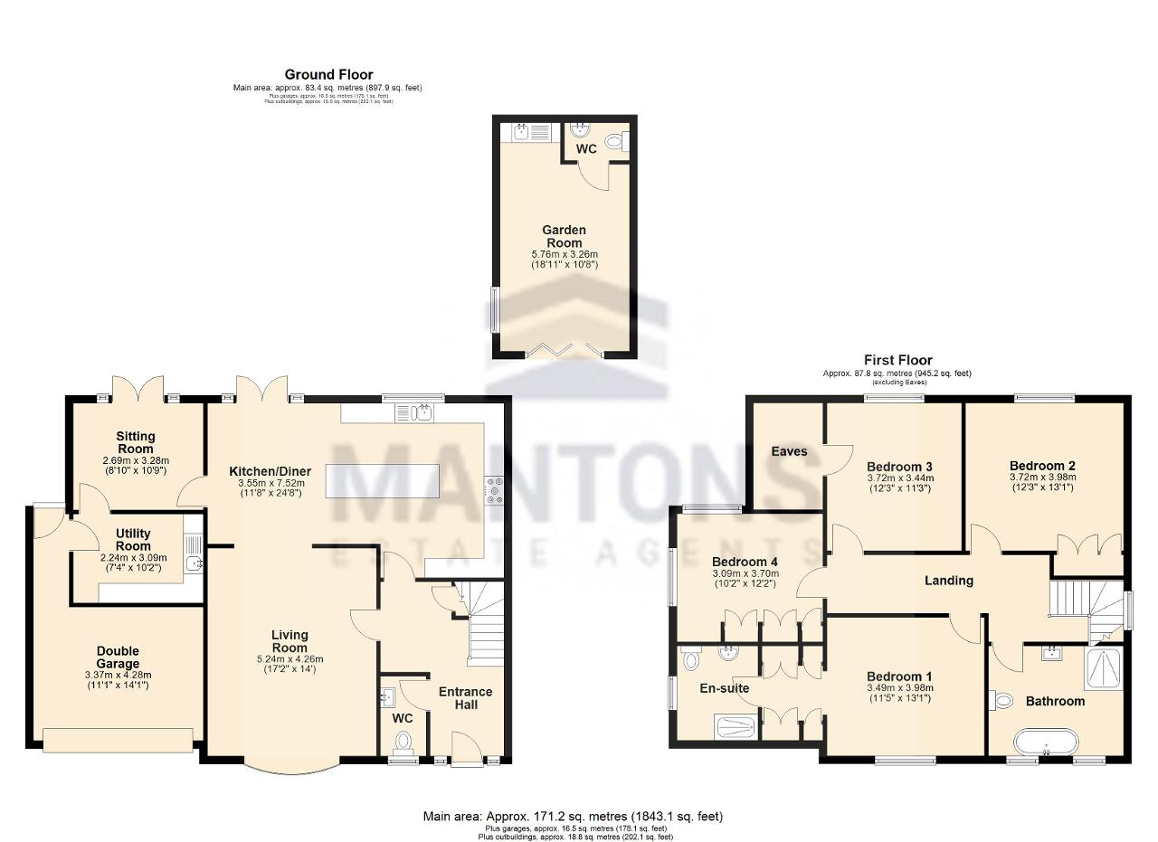 17, Home Farm Way, Westoning floorplan