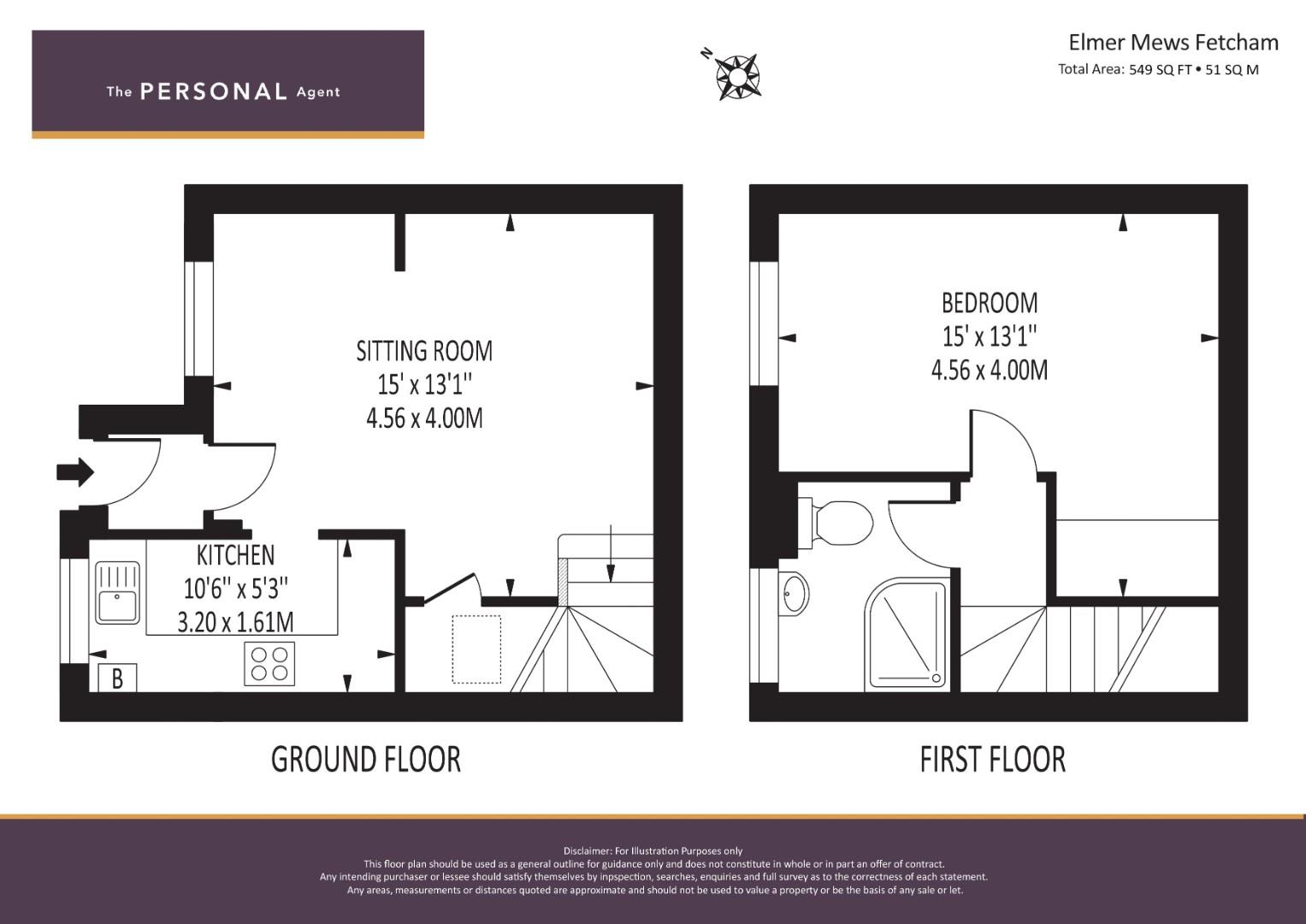 8, Elmer Mews, Leatherhead floorplan