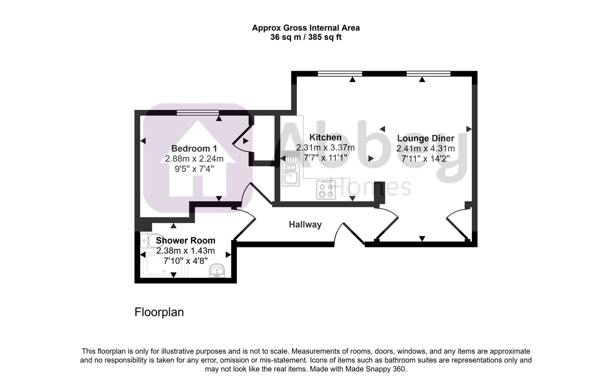 Flat 1, 748 Melton Road, Leicester floorplan