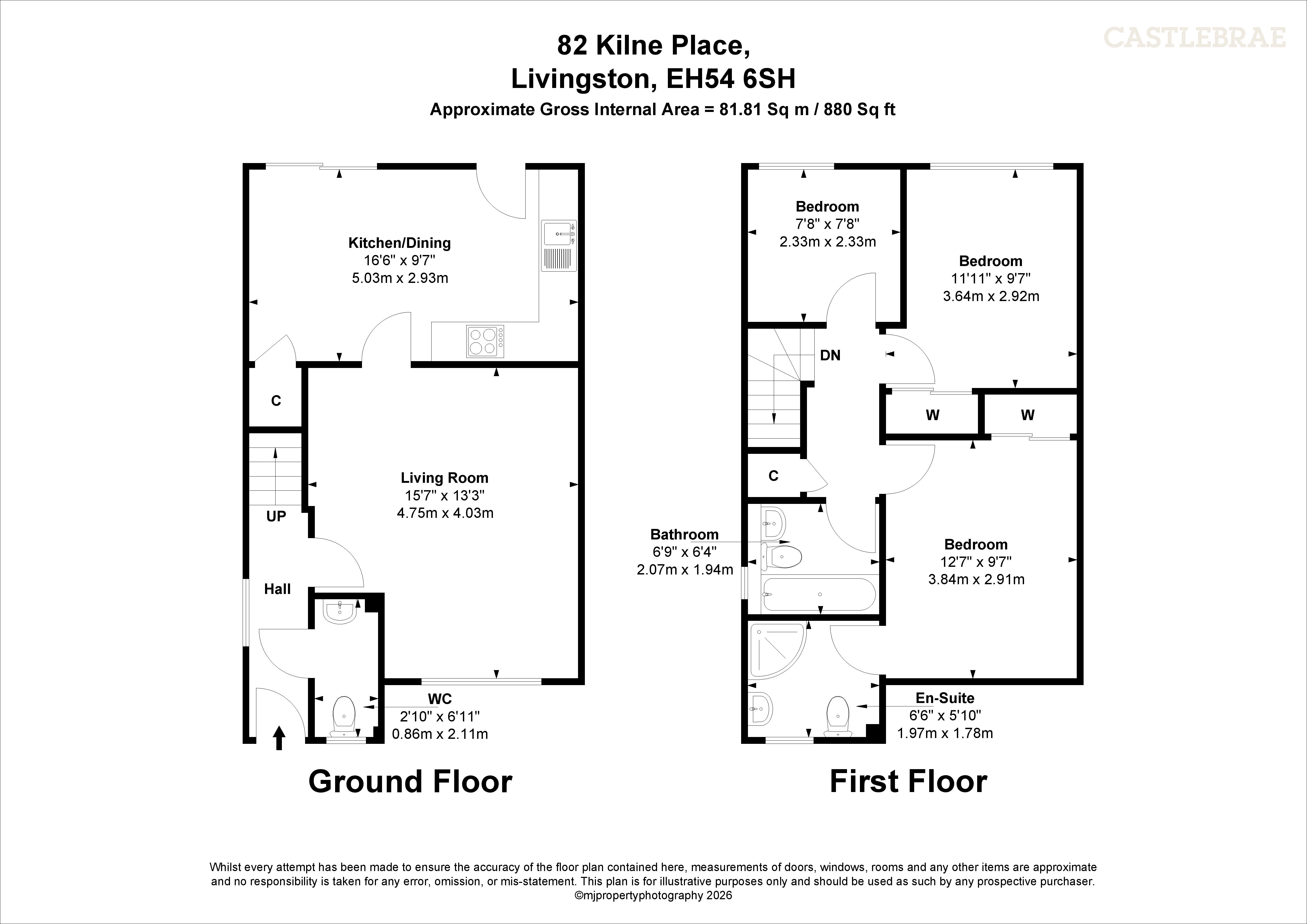 82, Kilne Place, Livingston, West Lothian floorplan