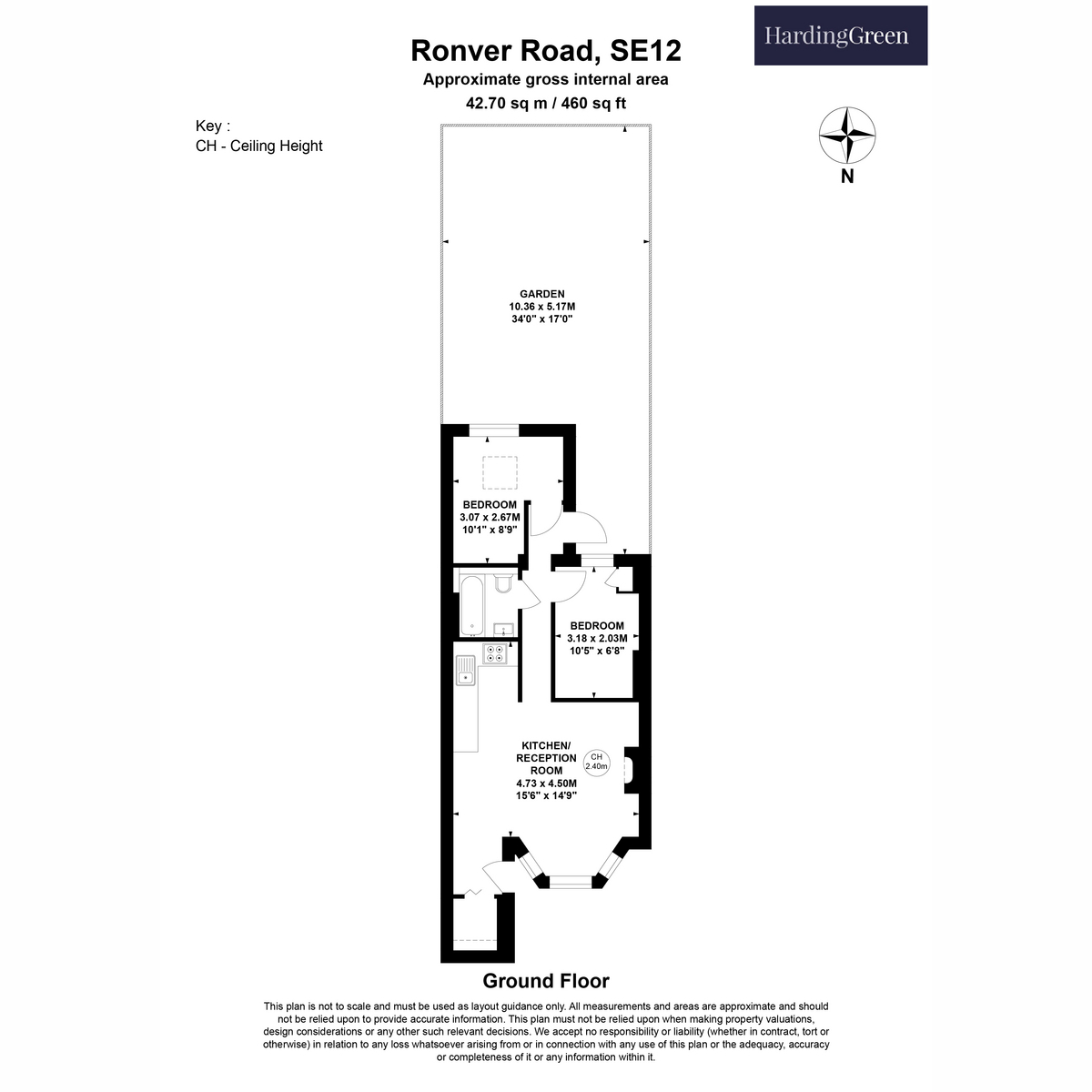 Flat A, 11, Ronver Road, London floorplan