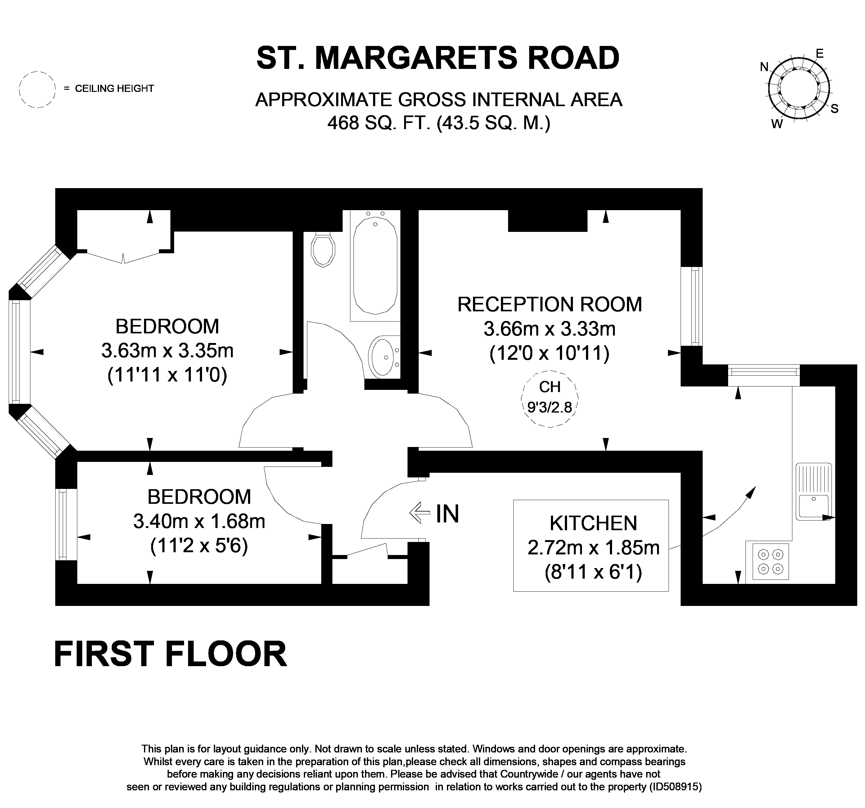 2 Bedrooms Flat to rent in St Margarets Road, St Margarets TW1