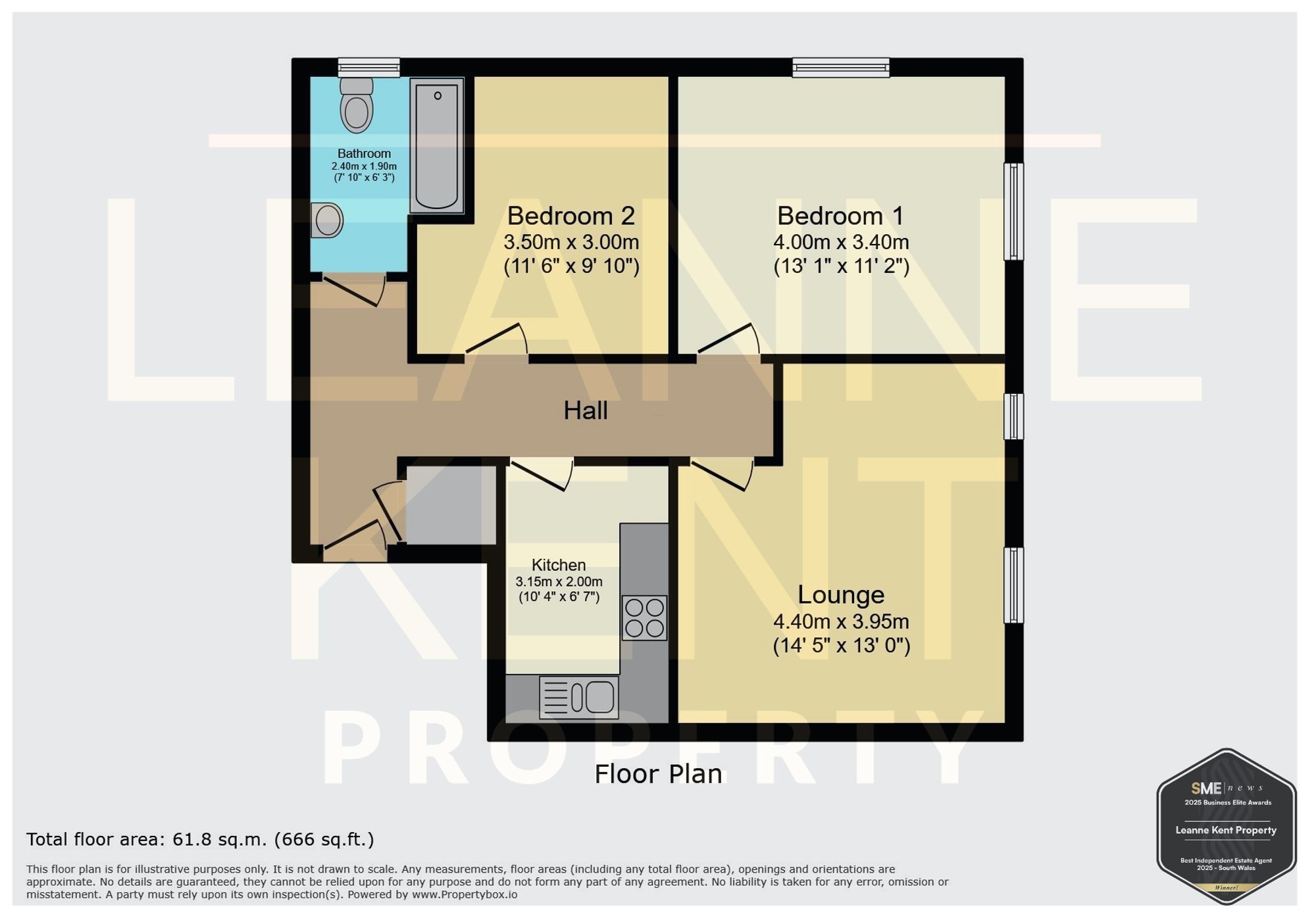 Flat J, 39 Drum Tower View, Caerphilly floorplan