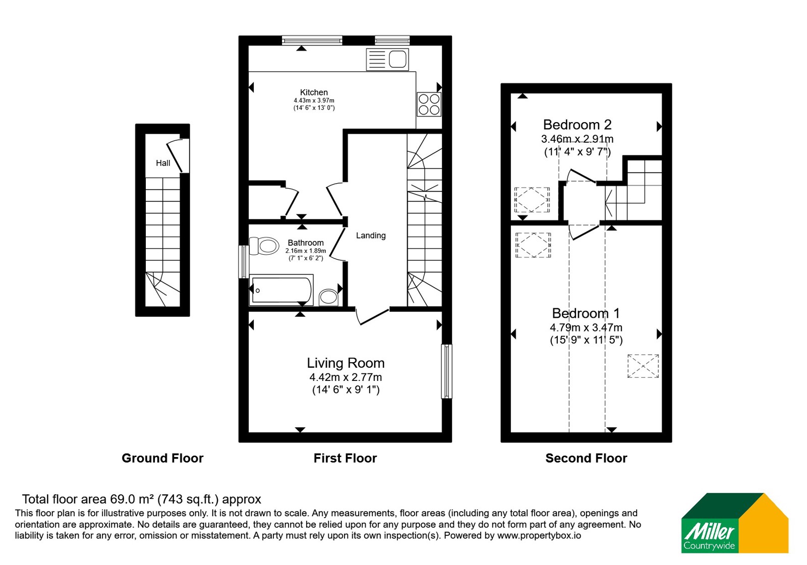 Flat 4 Jasmine Mews,, St. Francis Road, Cornwall floorplan
