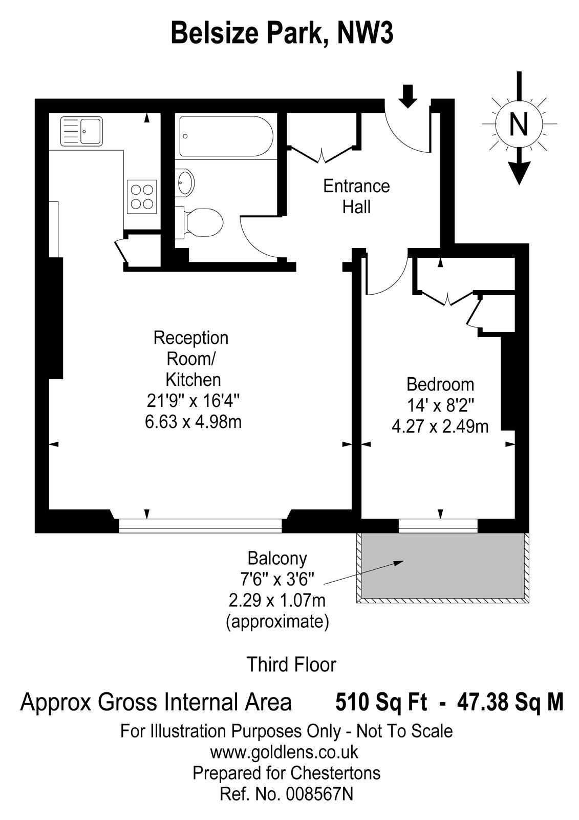 1 Bedrooms Flat to rent in Belsize Park, London NW3